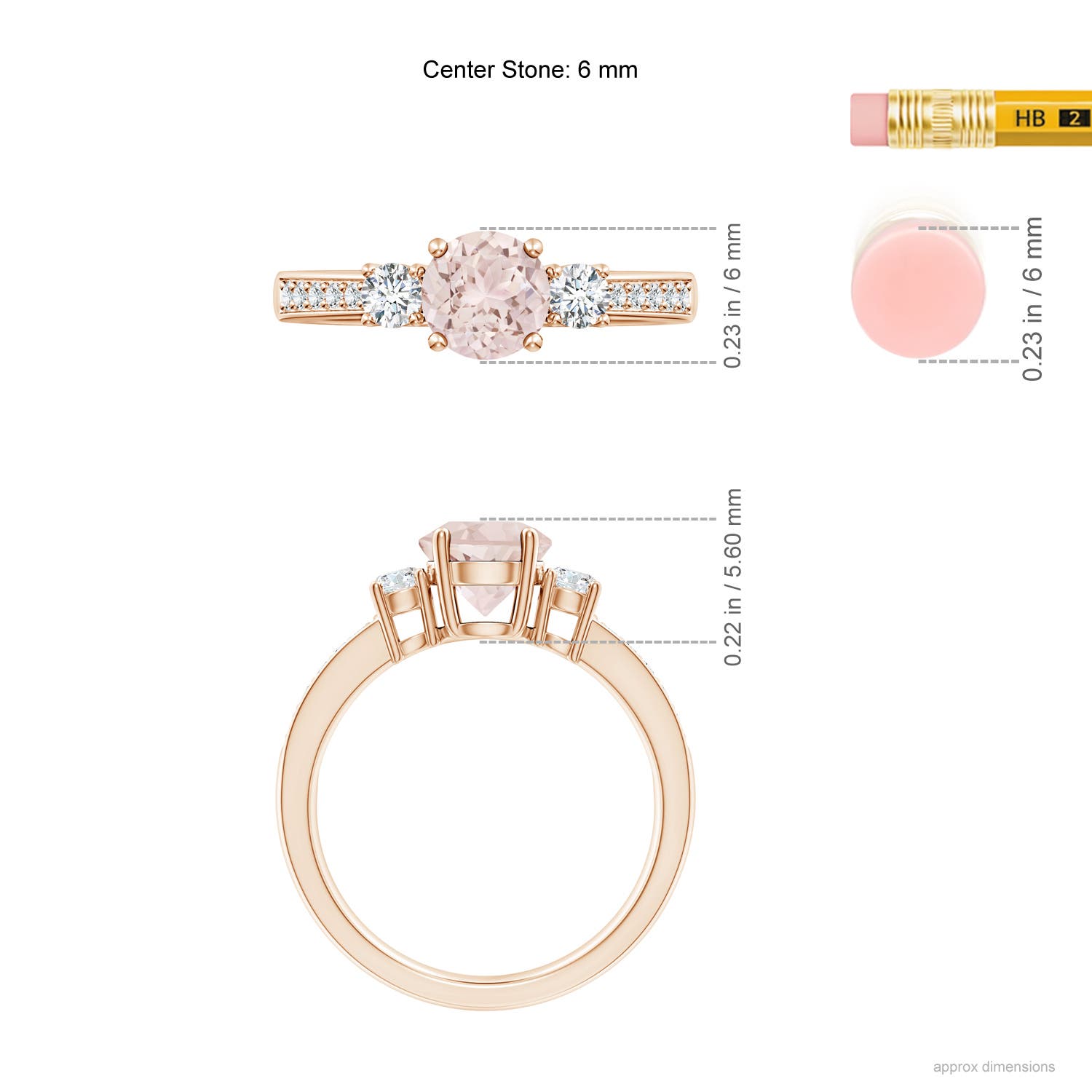 A - Morganite / 1.01 CT / 14 KT Rose Gold