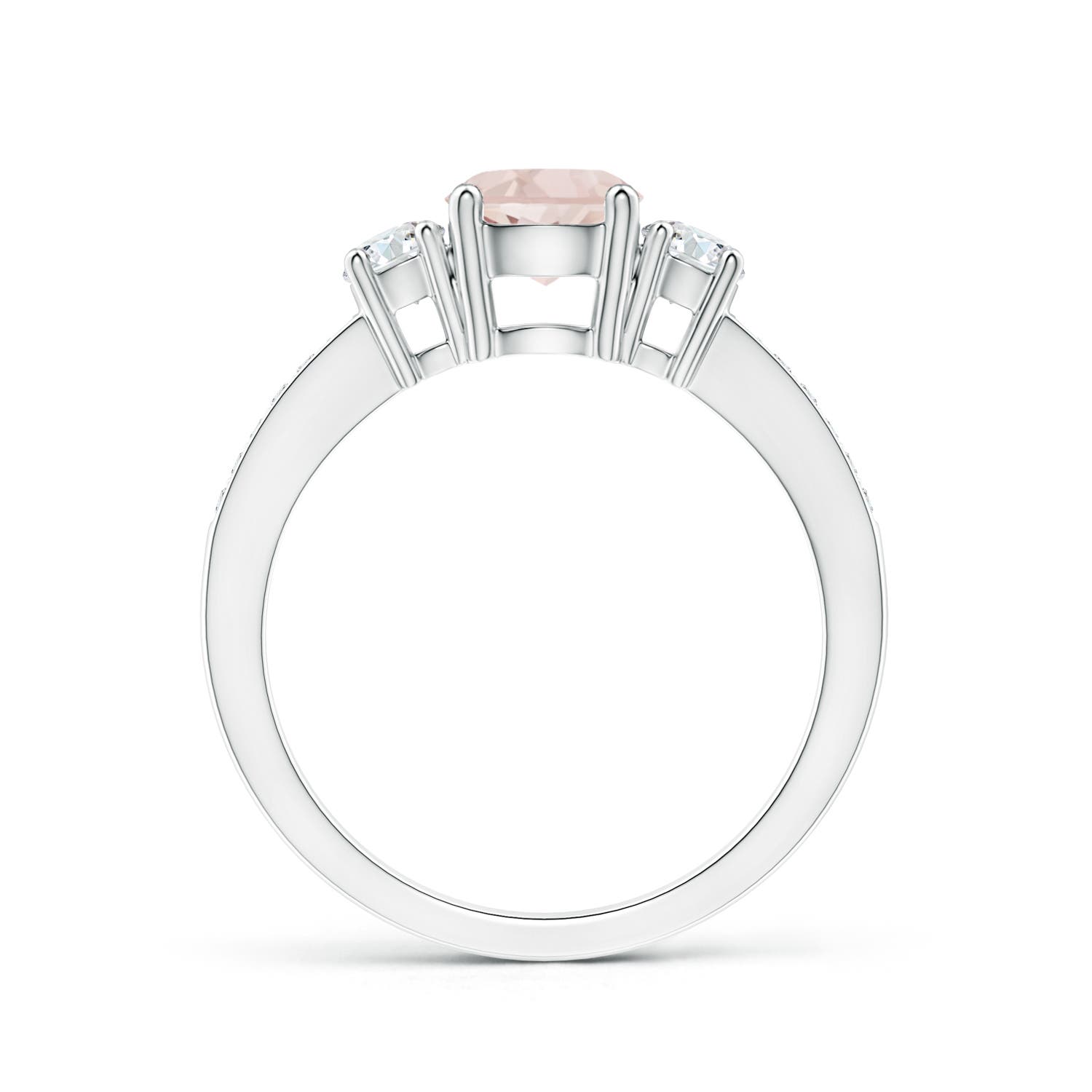 A - Morganite / 1.01 CT / 14 KT White Gold