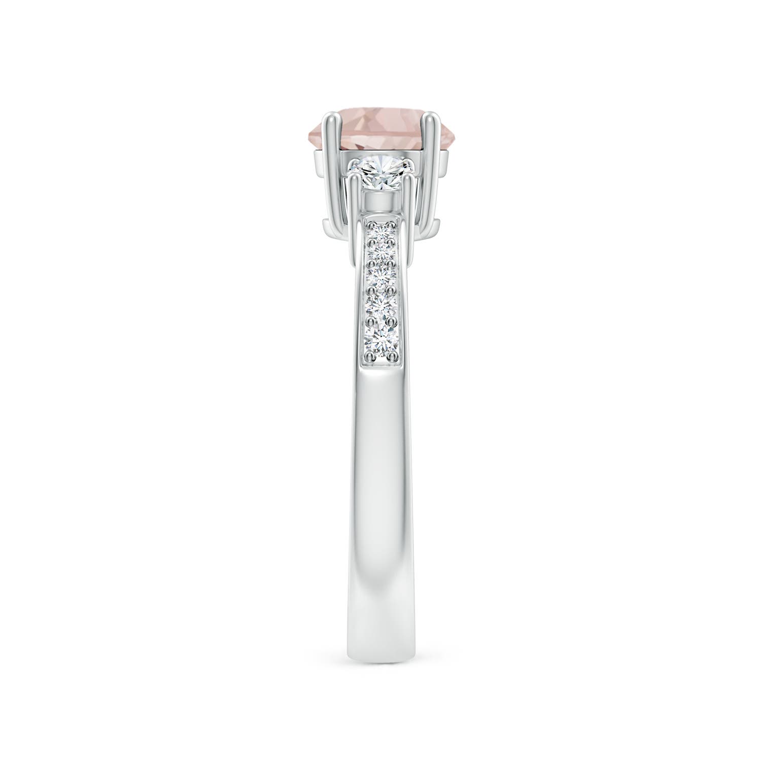 A - Morganite / 1.01 CT / 14 KT White Gold