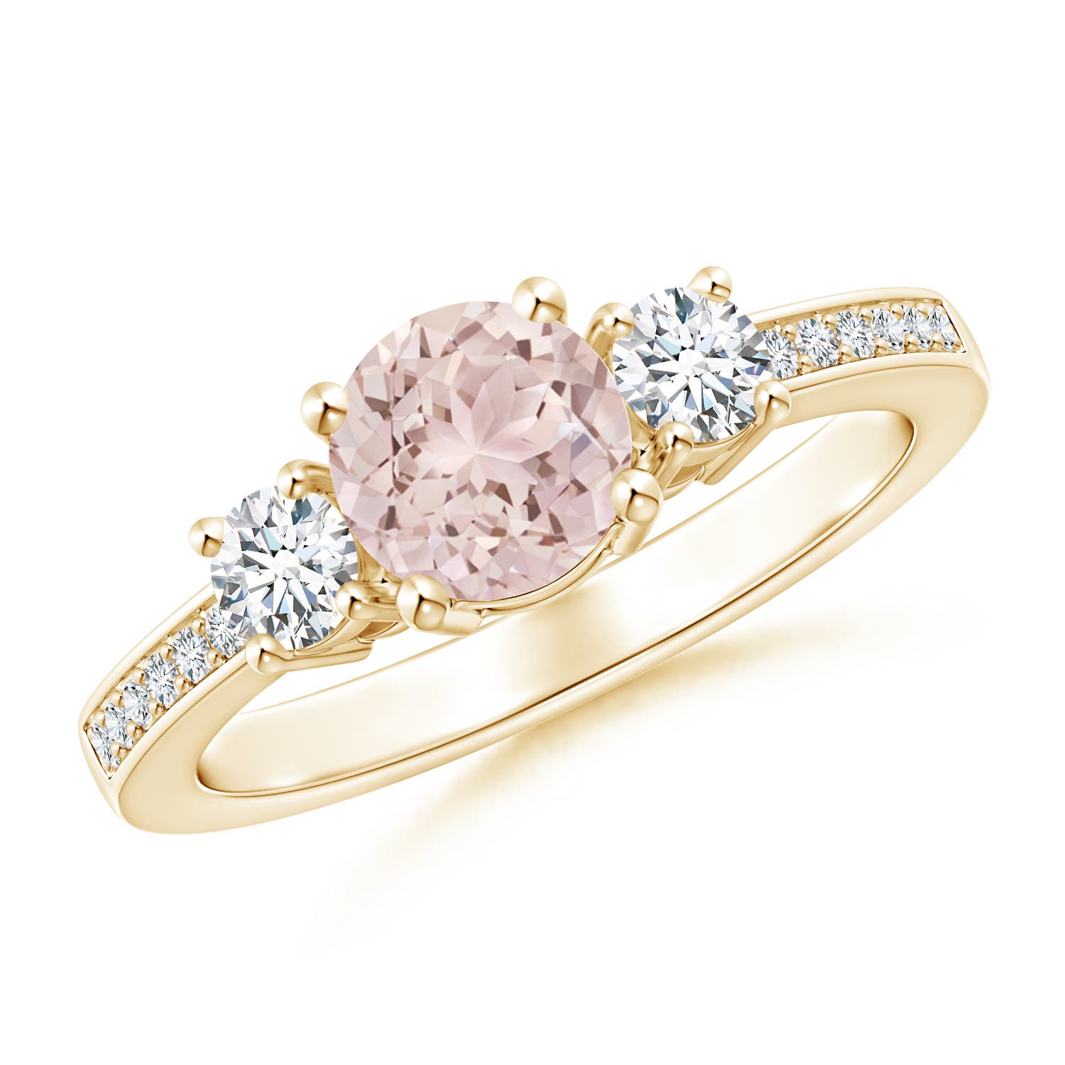 A - Morganite / 1.01 CT / 14 KT Yellow Gold