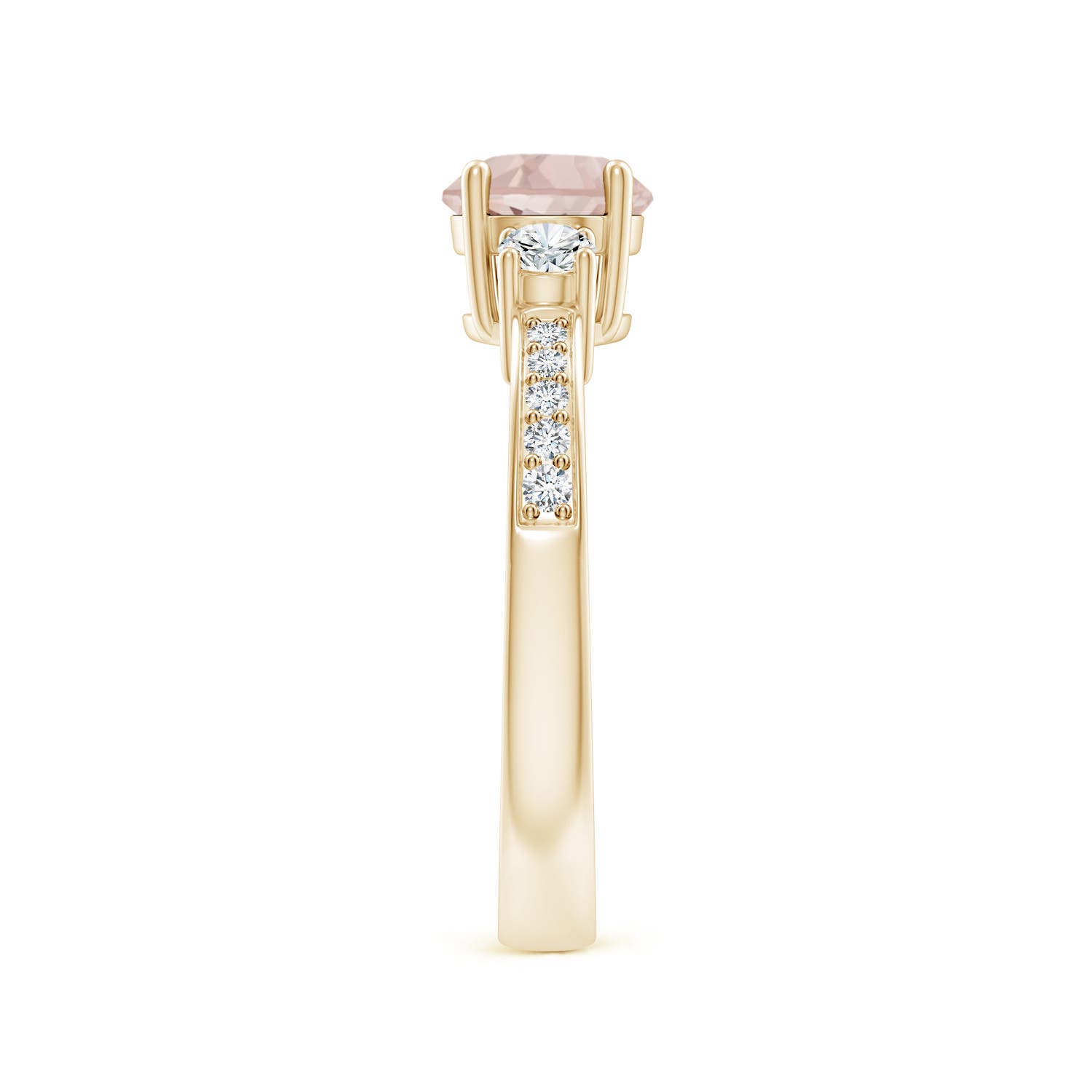 A - Morganite / 1.01 CT / 14 KT Yellow Gold