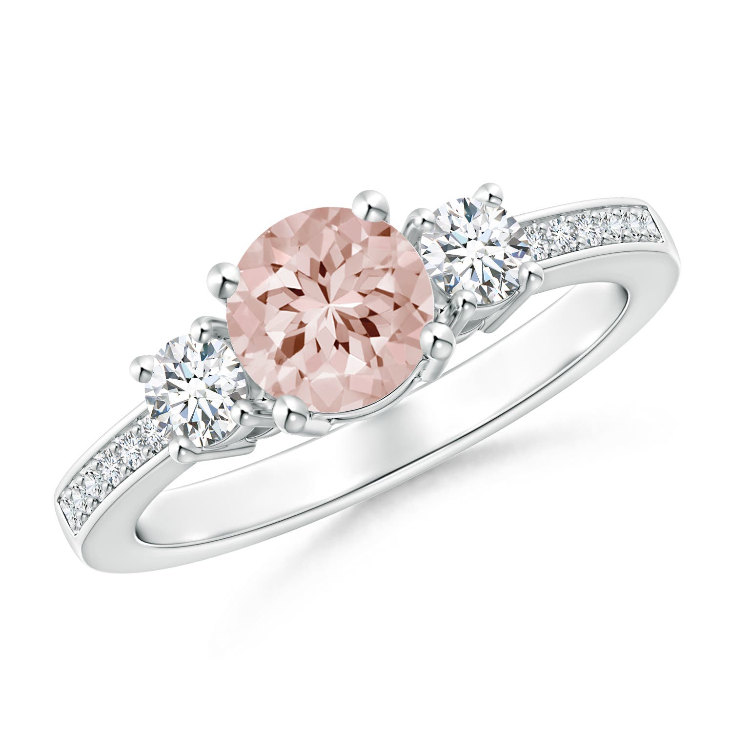 AA - Morganite / 1.01 CT / 14 KT White Gold