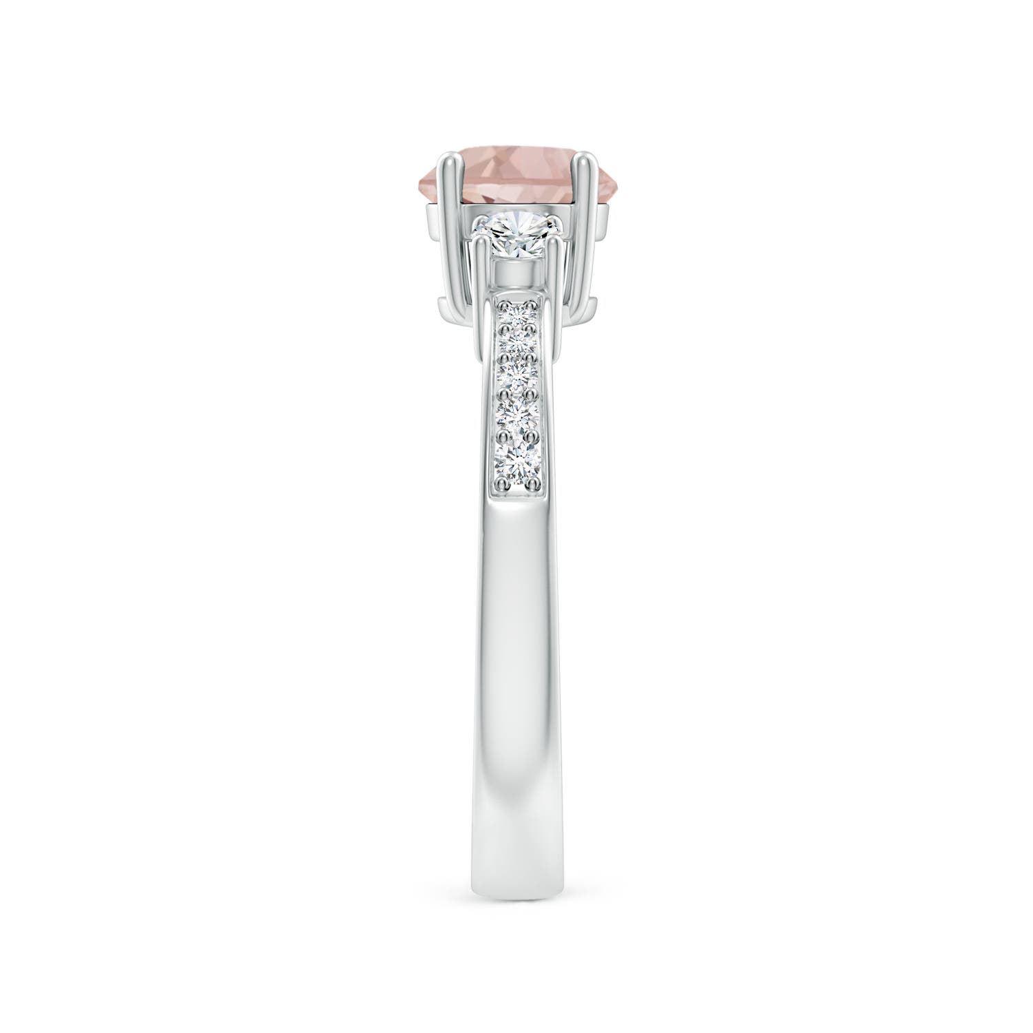 AA - Morganite / 1.01 CT / 14 KT White Gold