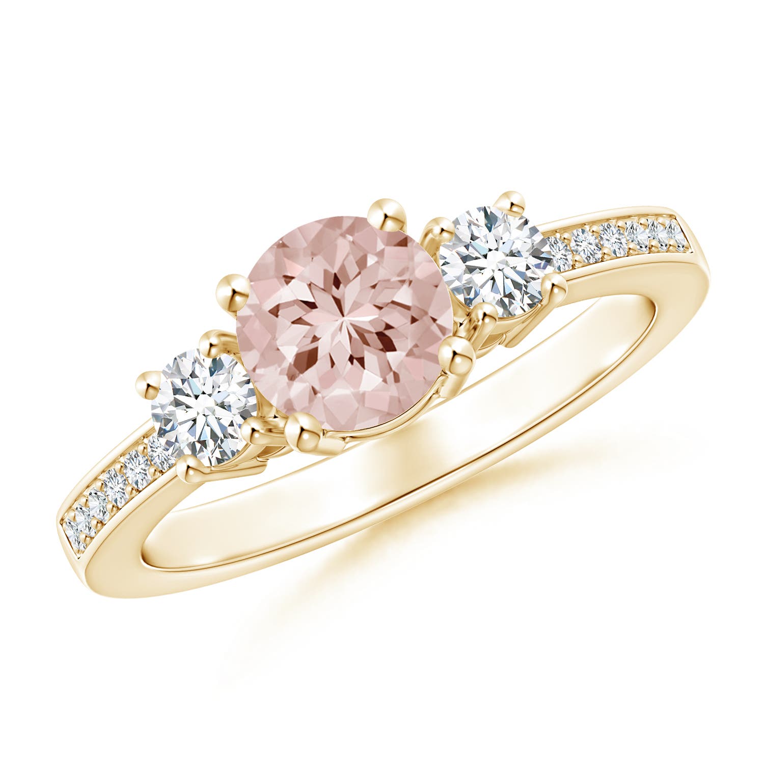 AA - Morganite / 1.01 CT / 14 KT Yellow Gold