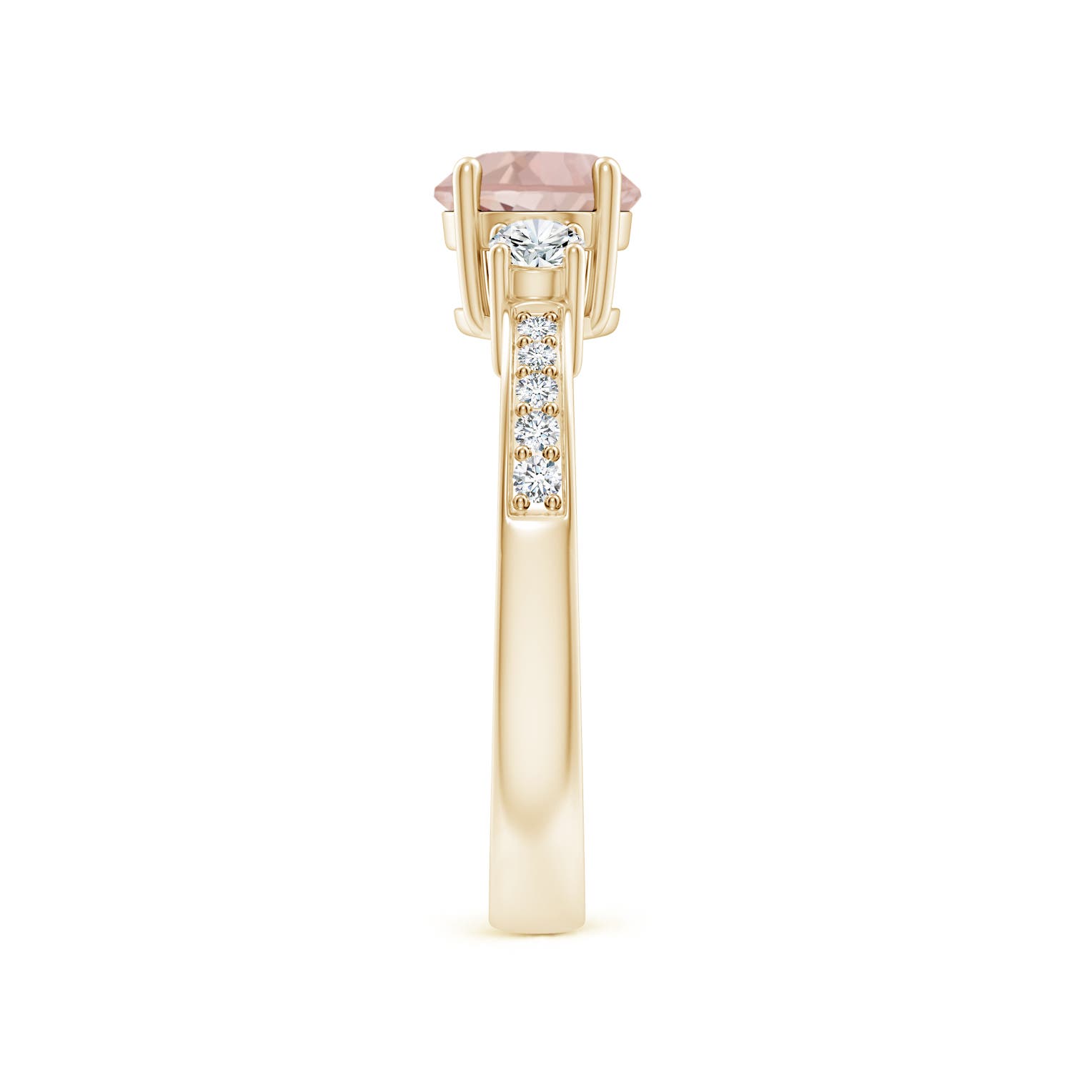 AA - Morganite / 1.01 CT / 14 KT Yellow Gold