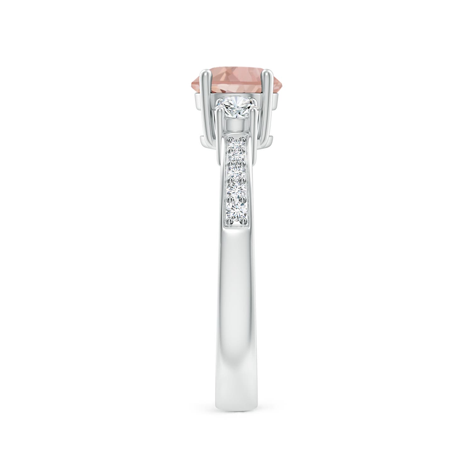 AAA - Morganite / 1.01 CT / 14 KT White Gold