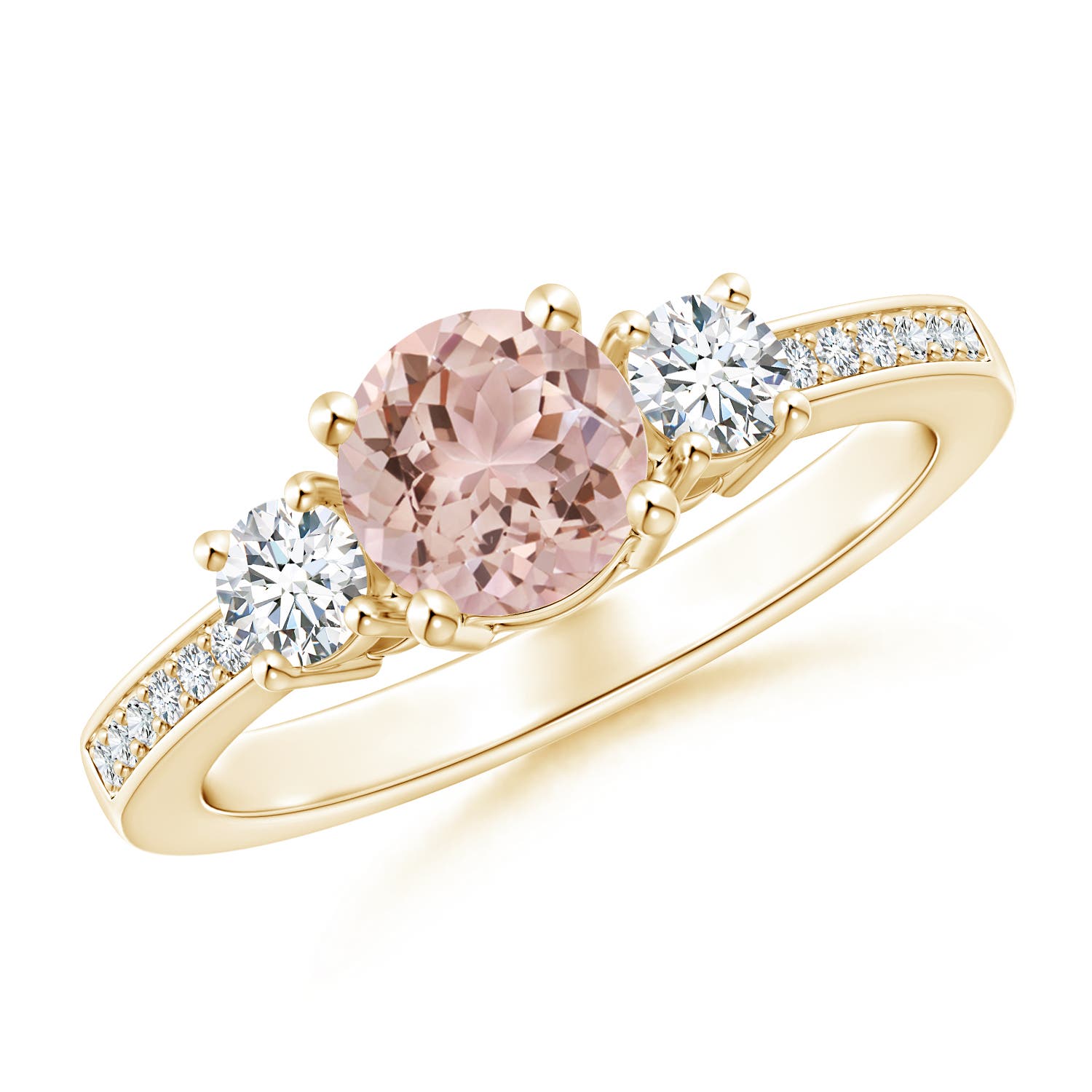 AAA - Morganite / 1.01 CT / 14 KT Yellow Gold