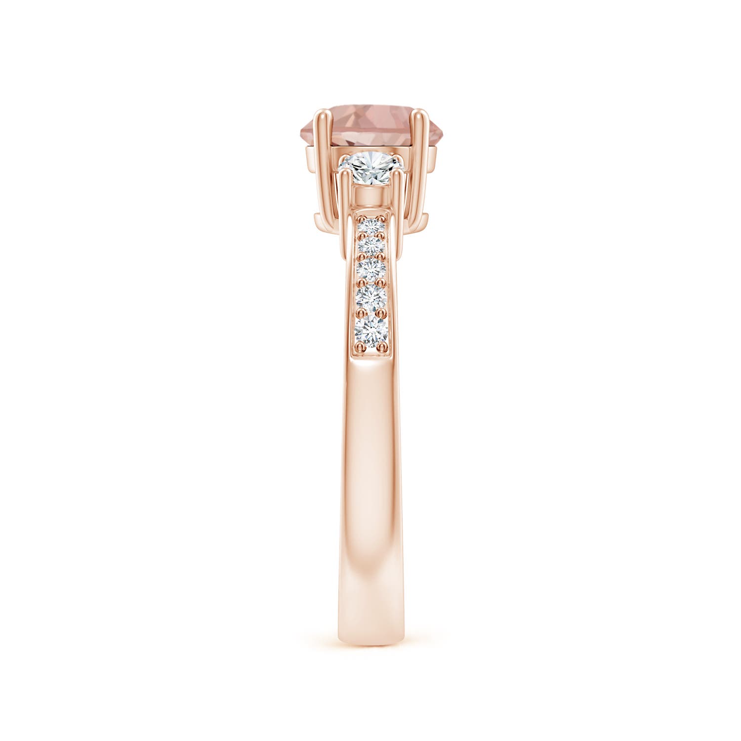 AAAA - Morganite / 1.01 CT / 14 KT Rose Gold