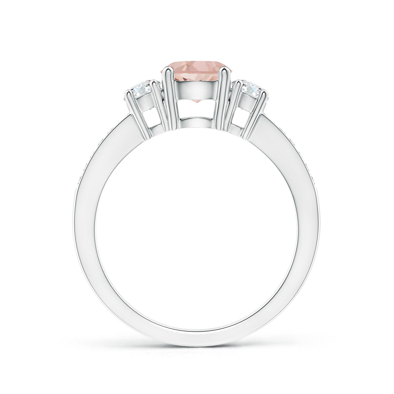 AAAA - Morganite / 1.01 CT / 14 KT White Gold