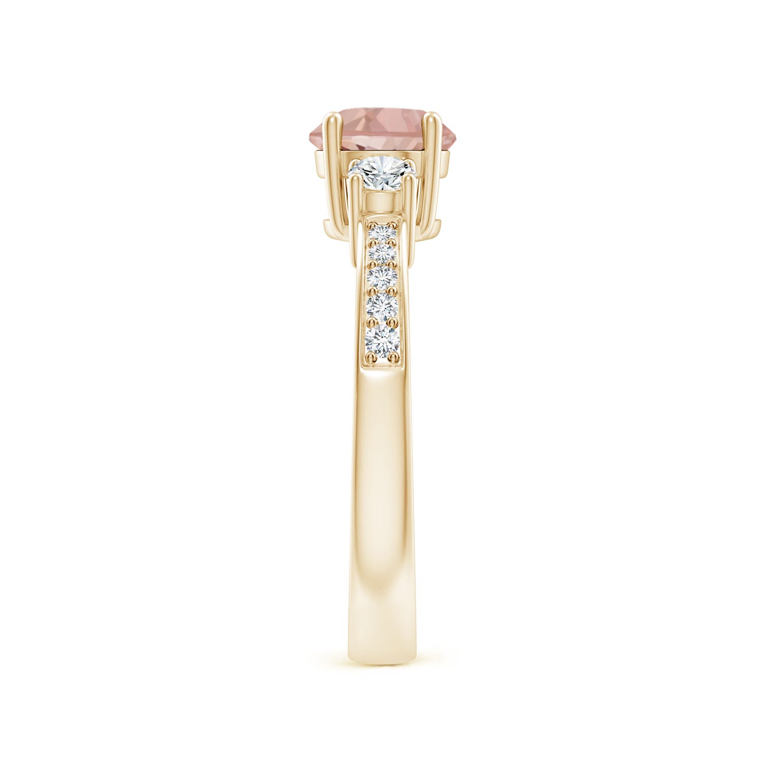 AAAA - Morganite / 1.01 CT / 14 KT Yellow Gold