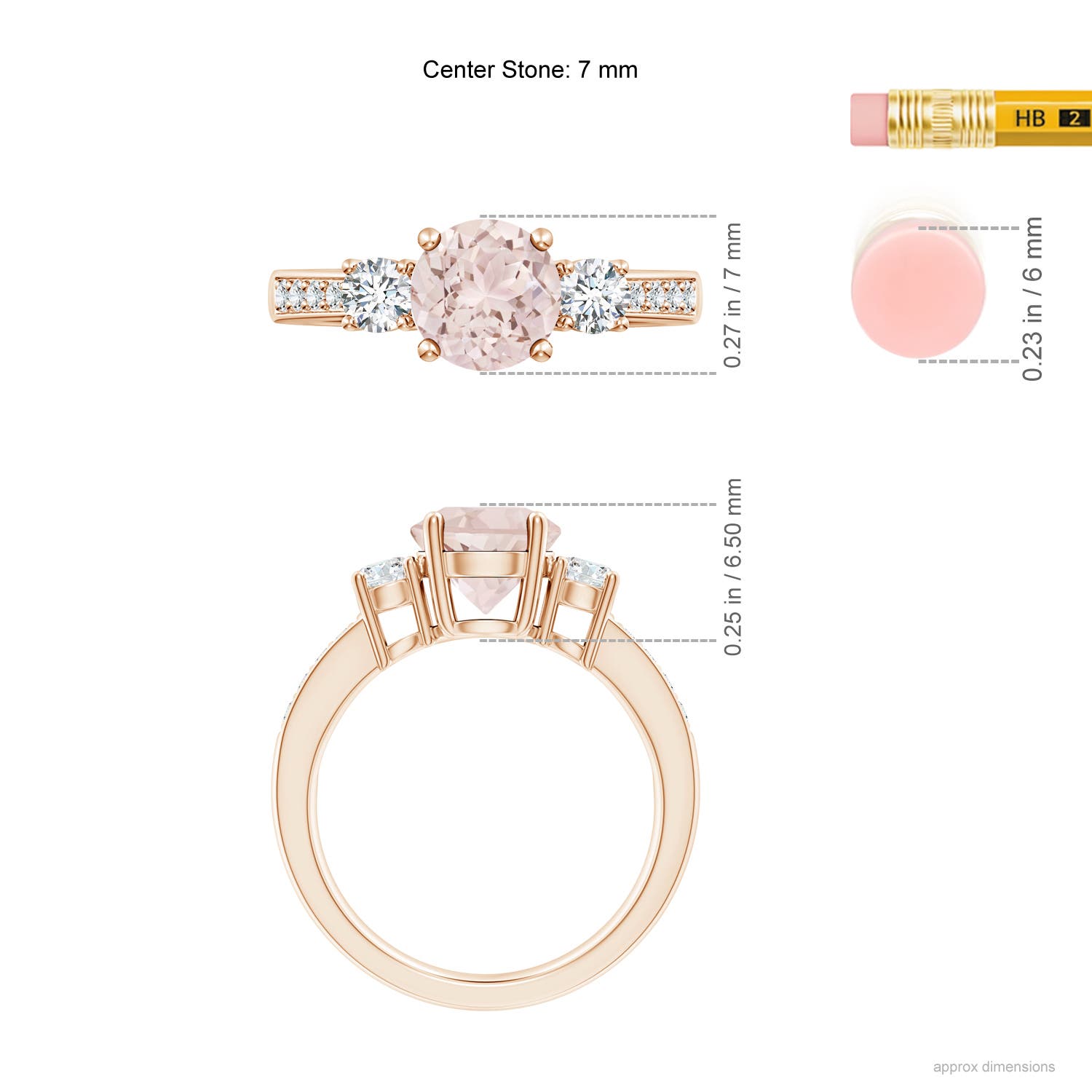 A - Morganite / 1.54 CT / 14 KT Rose Gold