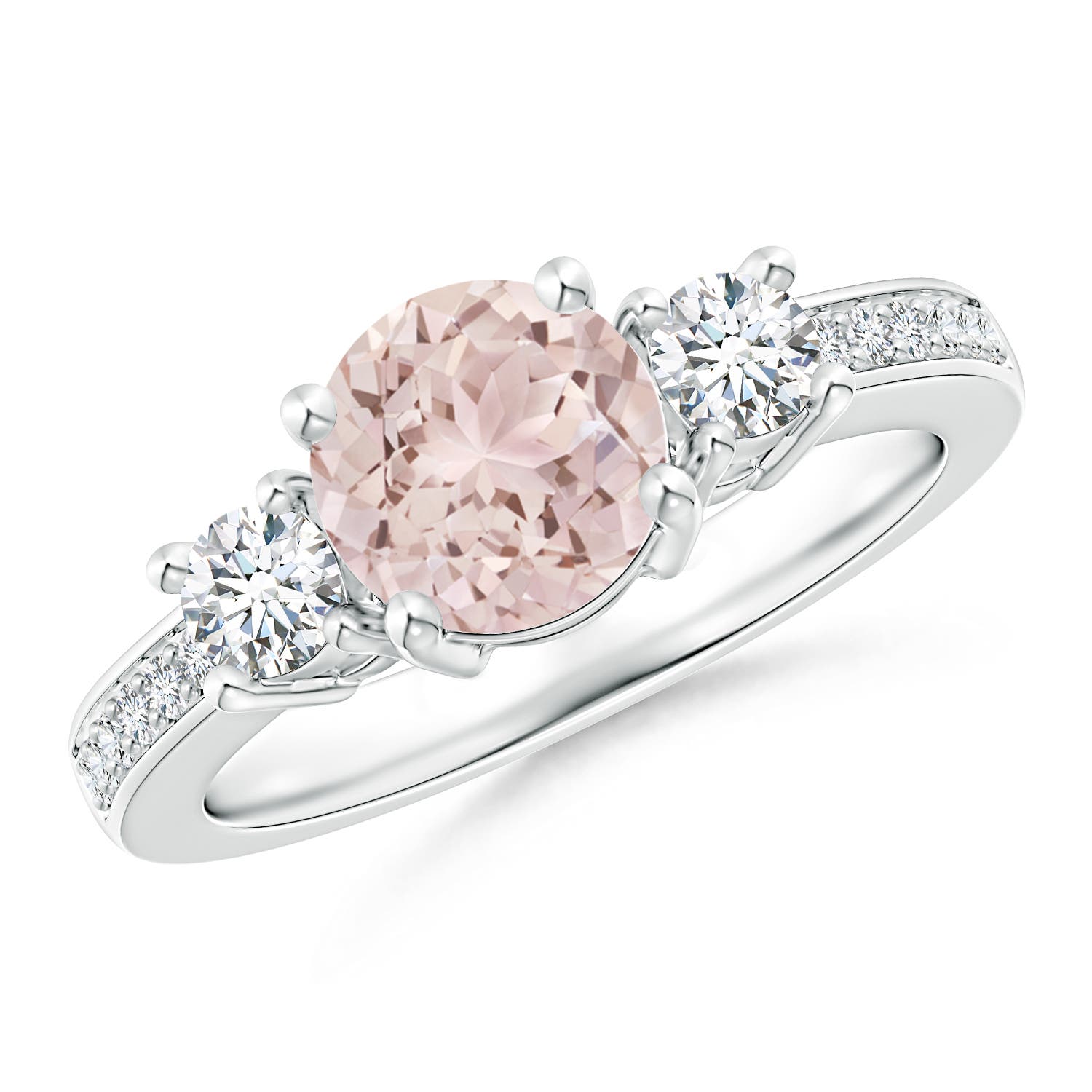 A - Morganite / 1.54 CT / 14 KT White Gold