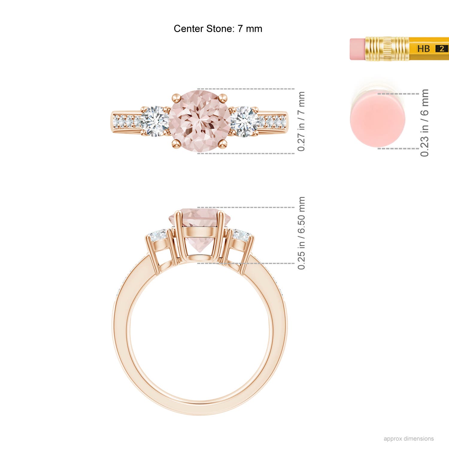 AA - Morganite / 1.54 CT / 14 KT Rose Gold