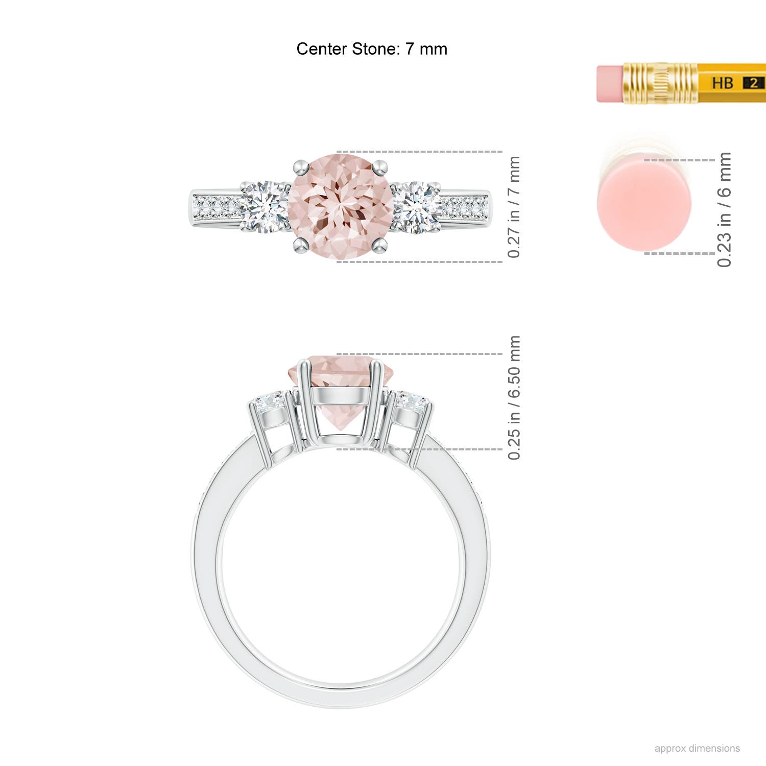 AA - Morganite / 1.54 CT / 14 KT White Gold