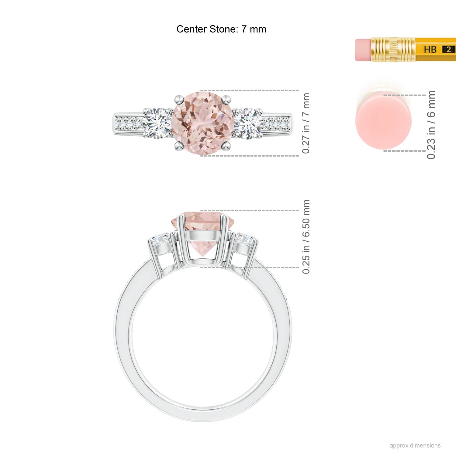 AAA - Morganite / 1.54 CT / 14 KT White Gold