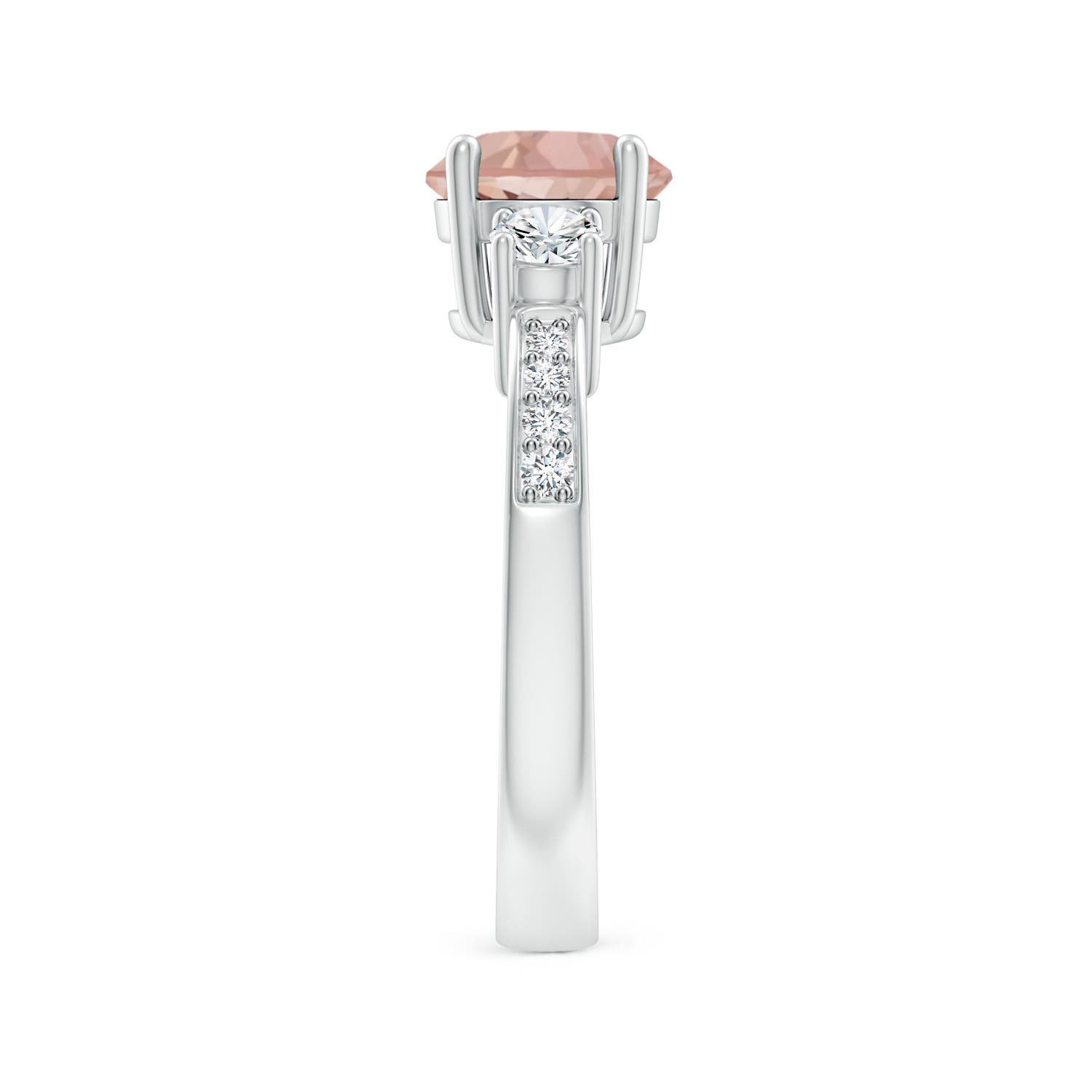 AAAA - Morganite / 1.54 CT / 14 KT White Gold