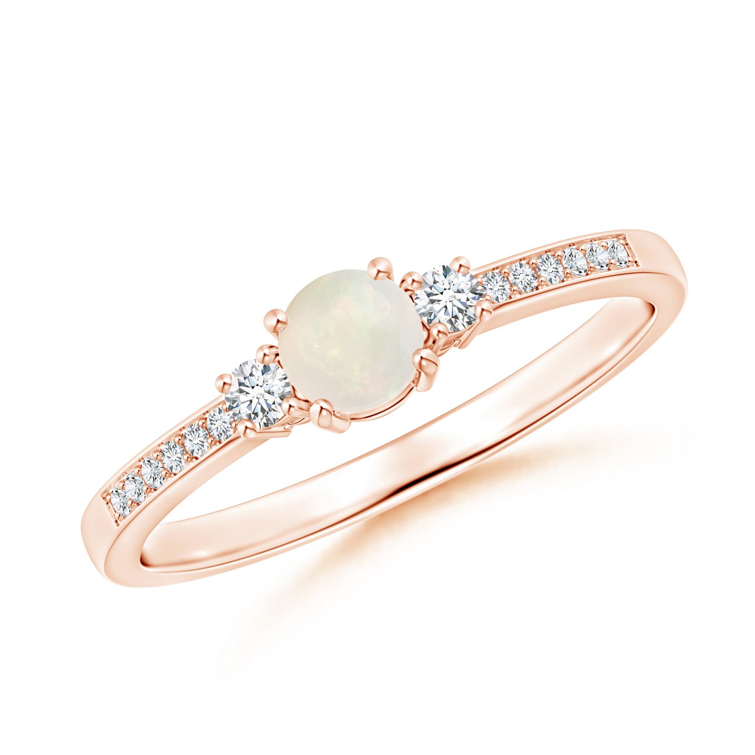 A - Opal / 0.29 CT / 14 KT Rose Gold