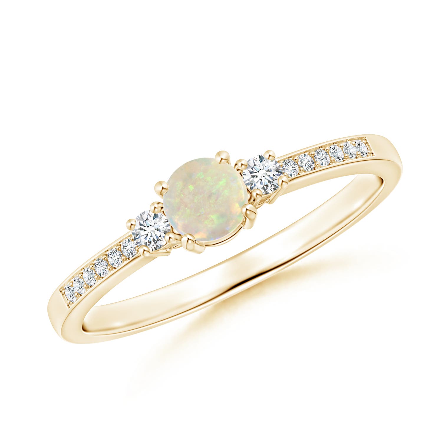 AAA - Opal / 0.29 CT / 14 KT Yellow Gold