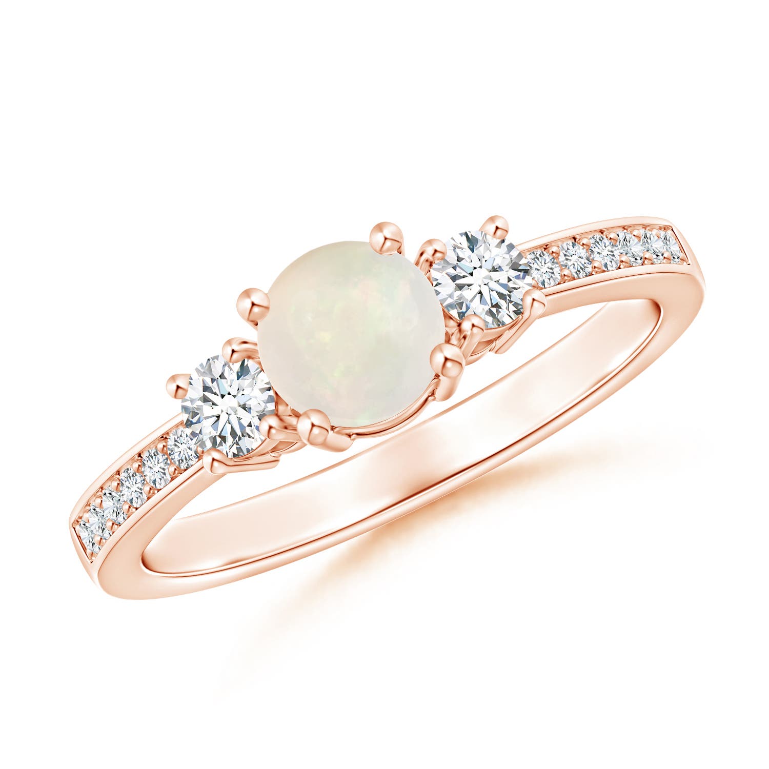 A - Opal / 0.54 CT / 14 KT Rose Gold