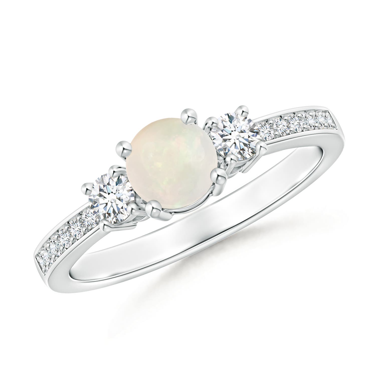 A - Opal / 0.54 CT / 14 KT White Gold