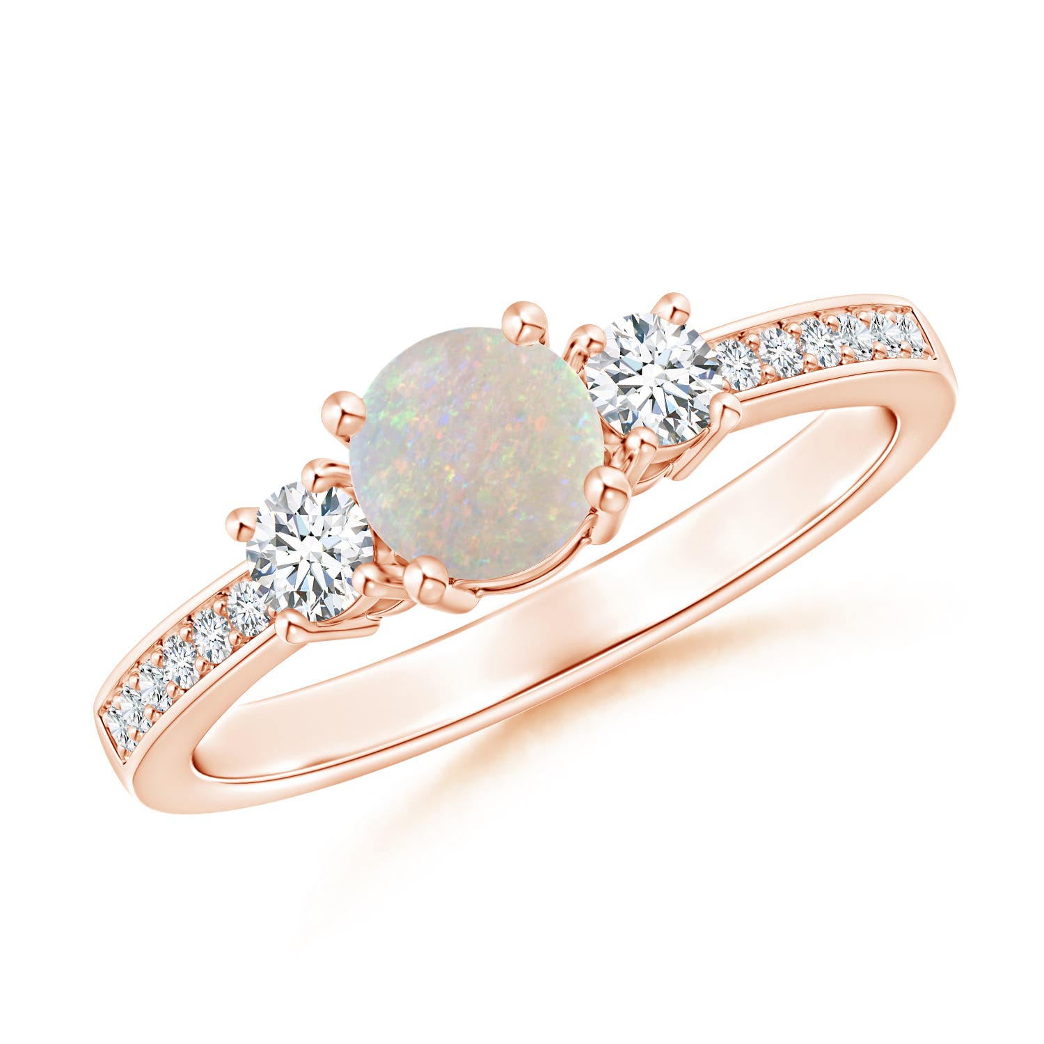 AA - Opal / 0.54 CT / 14 KT Rose Gold