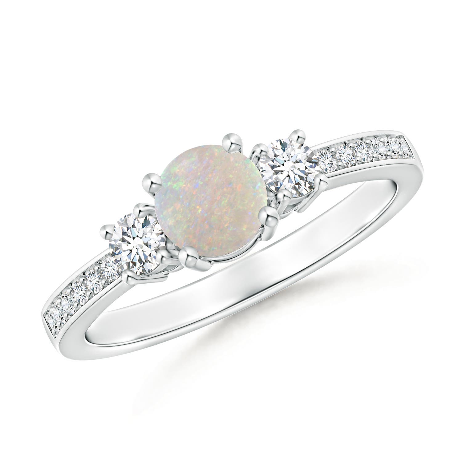 AA - Opal / 0.54 CT / 14 KT White Gold