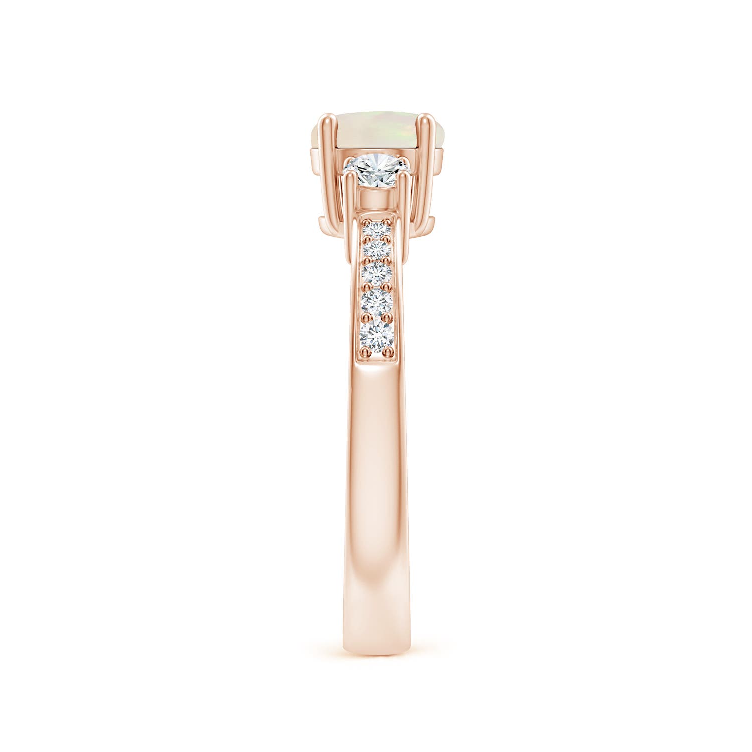 A - Opal / 0.81 CT / 14 KT Rose Gold