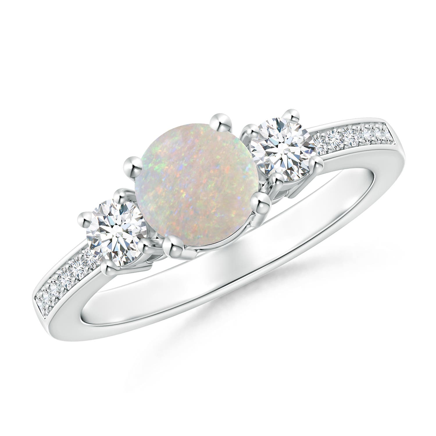 AA - Opal / 0.81 CT / 14 KT White Gold