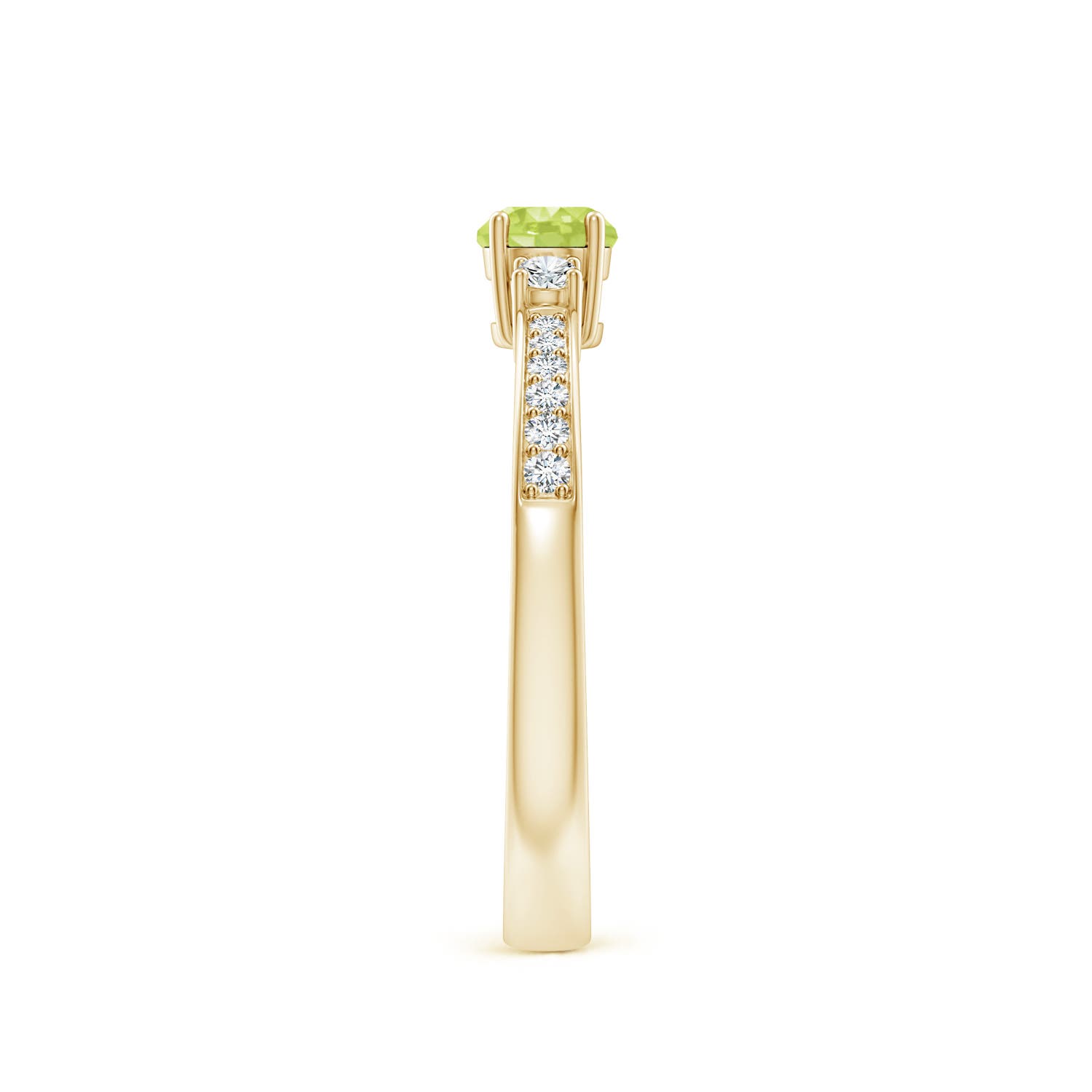 A - Peridot / 0.43 CT / 14 KT Yellow Gold