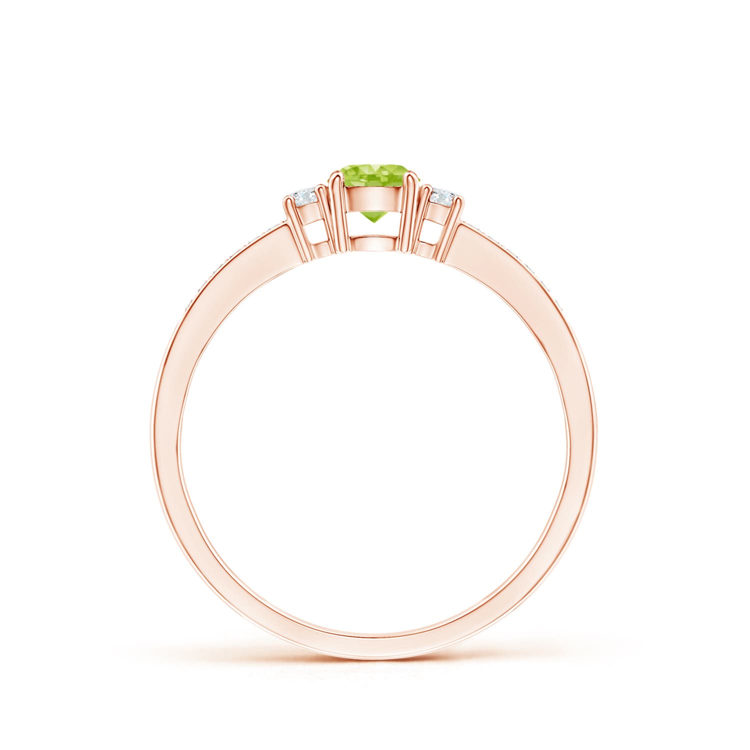 AA - Peridot / 0.43 CT / 14 KT Rose Gold