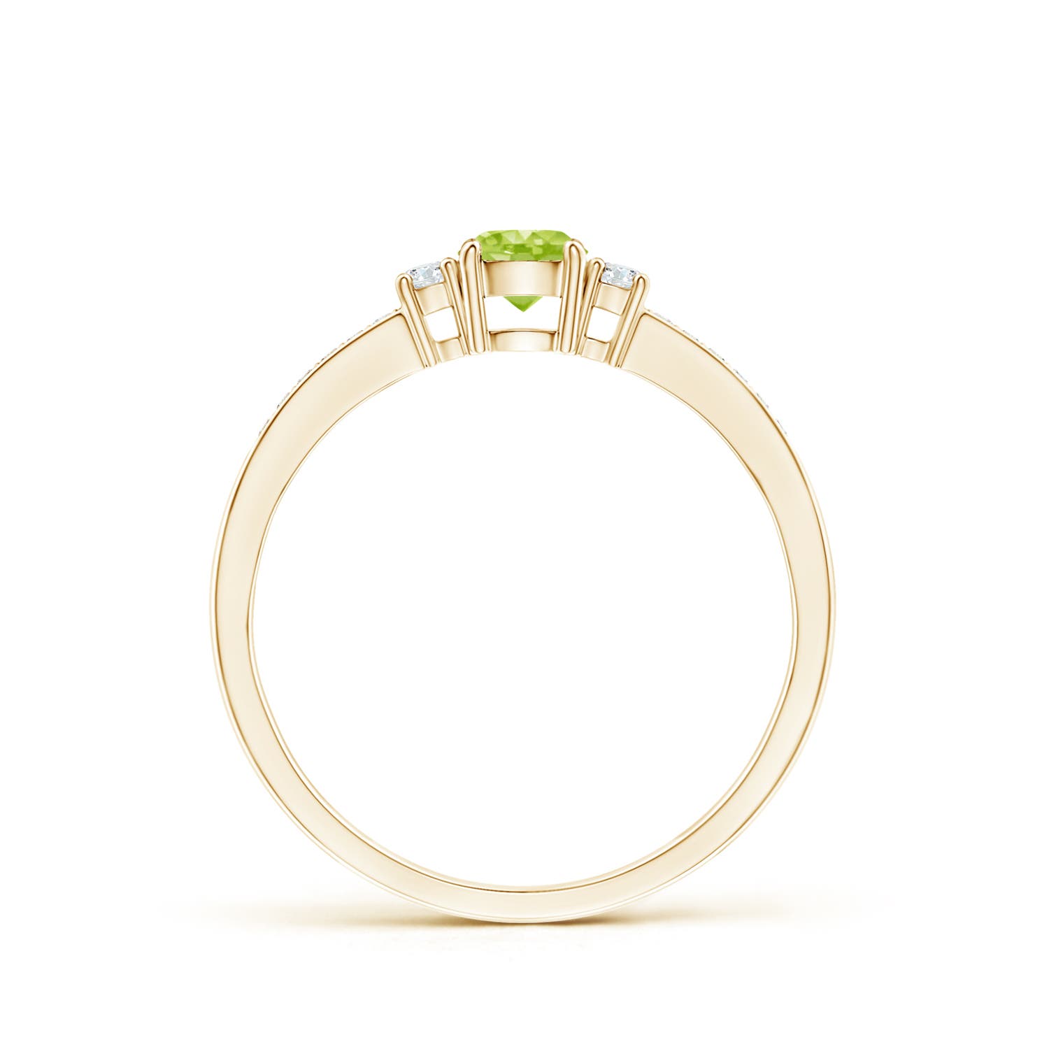 AA - Peridot / 0.43 CT / 14 KT Yellow Gold