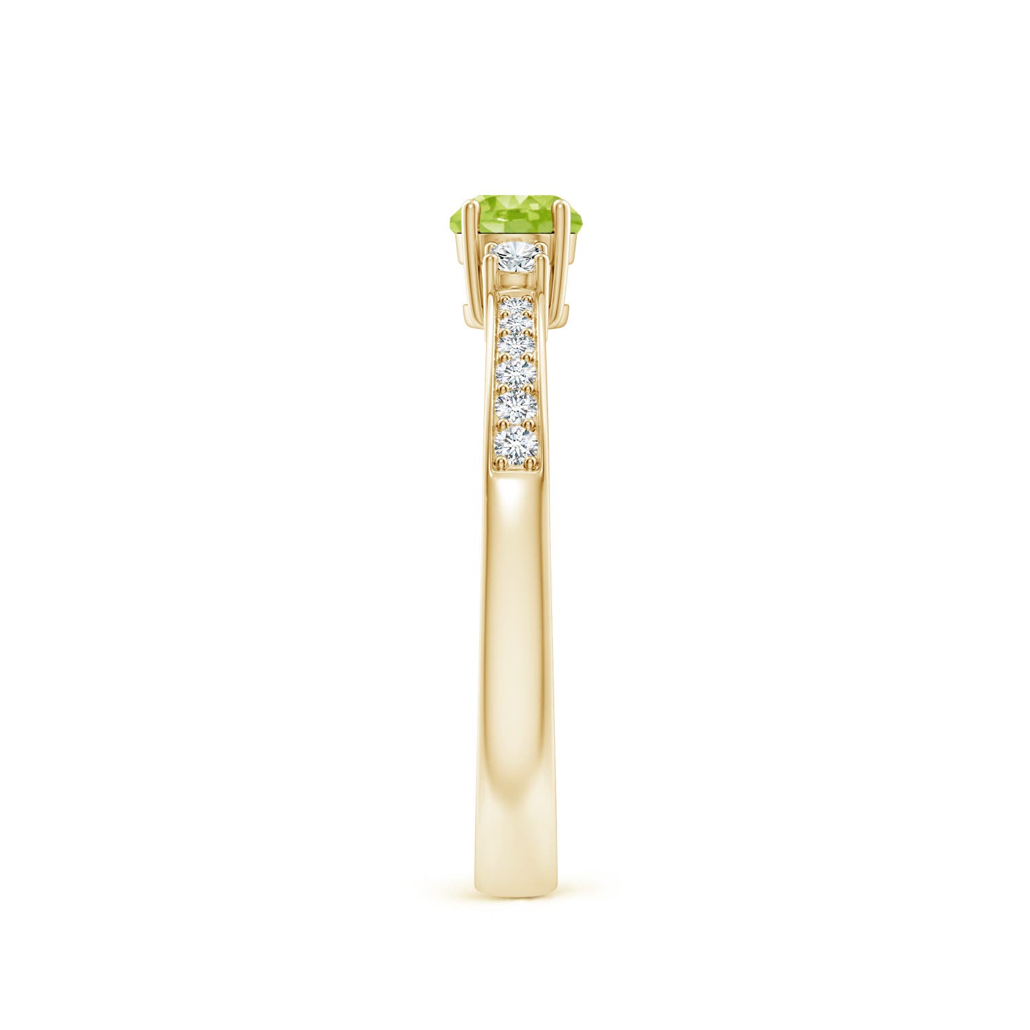 AA - Peridot / 0.43 CT / 14 KT Yellow Gold