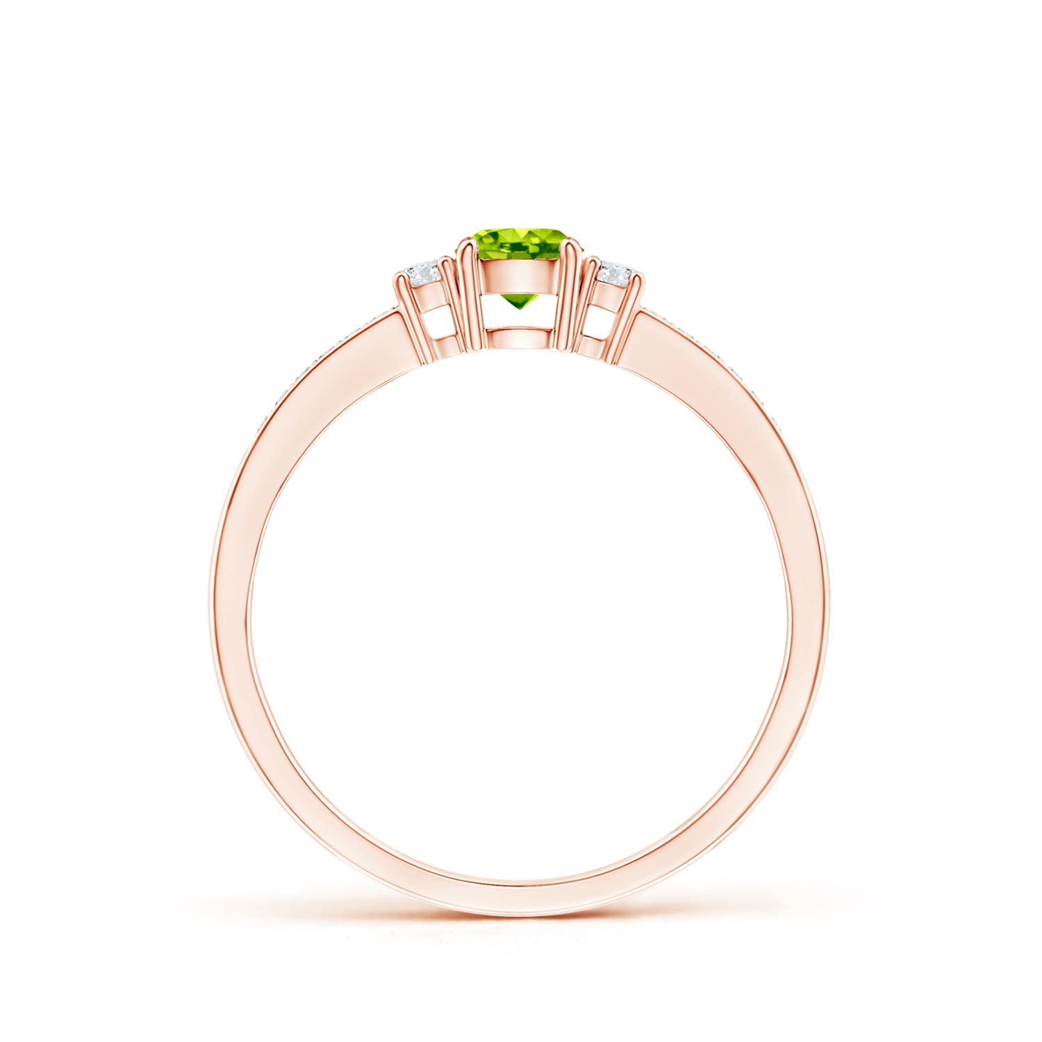 AAA - Peridot / 0.43 CT / 14 KT Rose Gold