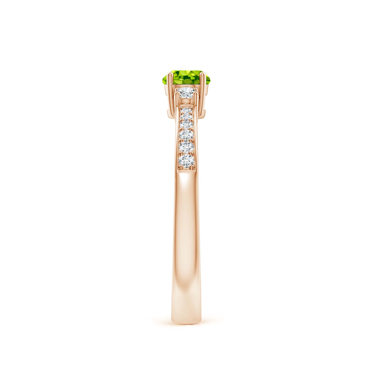 AAA - Peridot / 0.43 CT / 14 KT Rose Gold