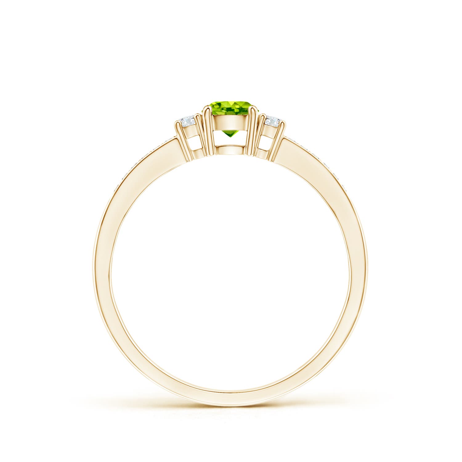 AAA - Peridot / 0.43 CT / 14 KT Yellow Gold