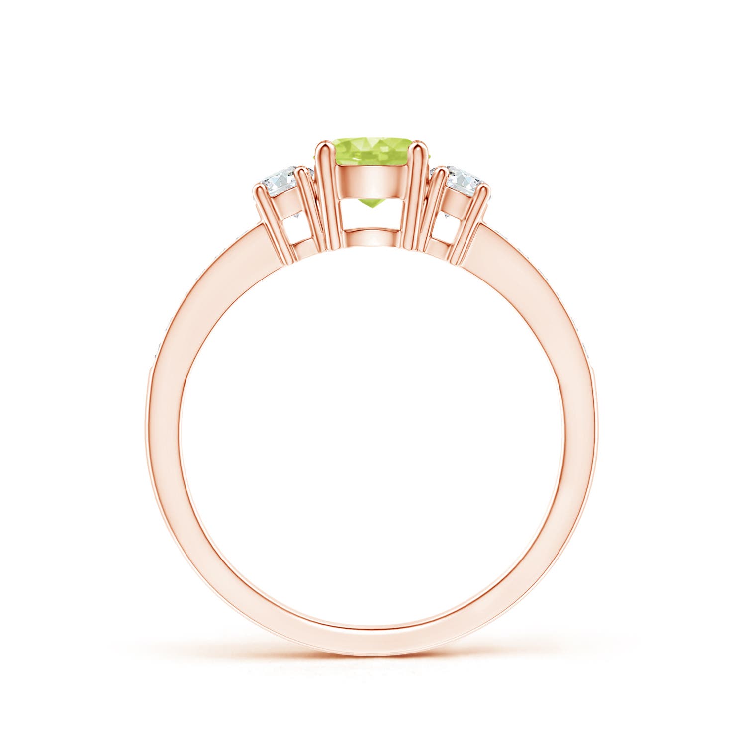 A - Peridot / 0.76 CT / 14 KT Rose Gold