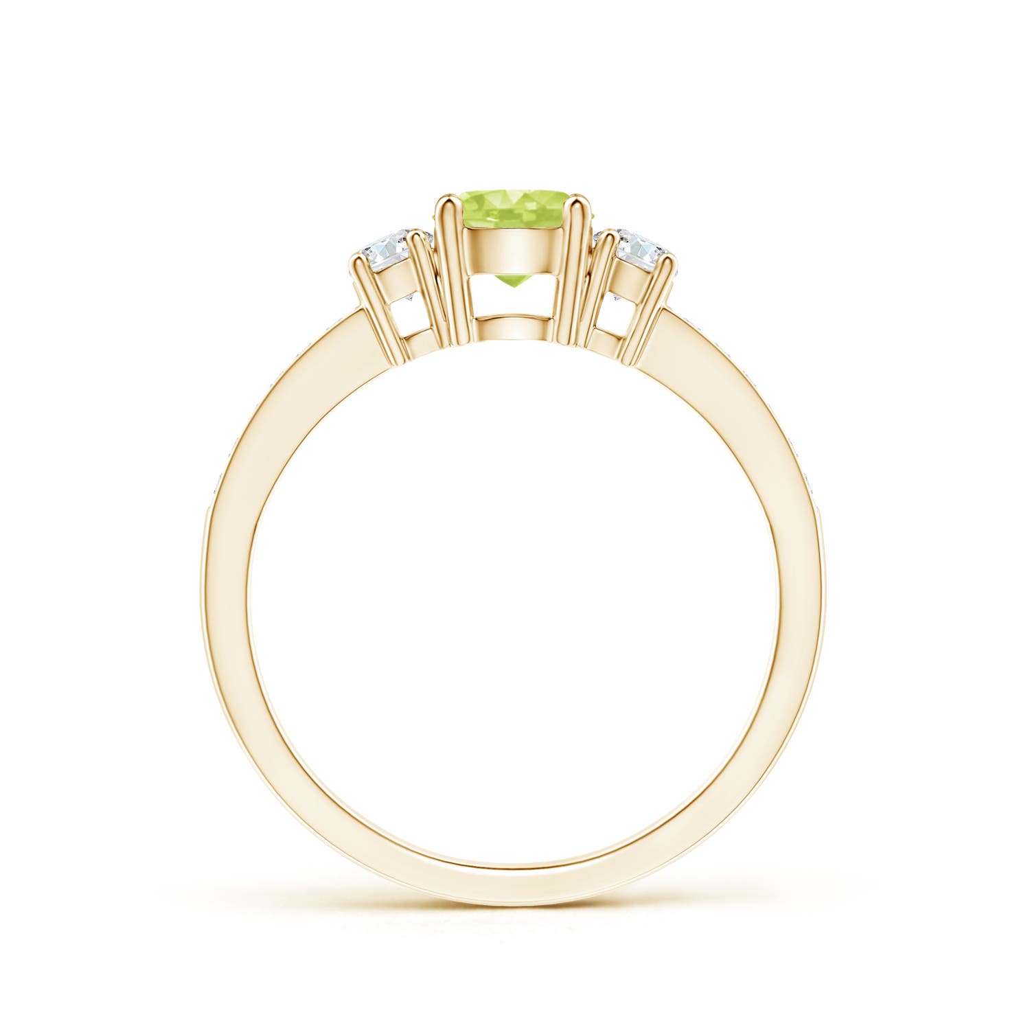 A - Peridot / 0.76 CT / 14 KT Yellow Gold