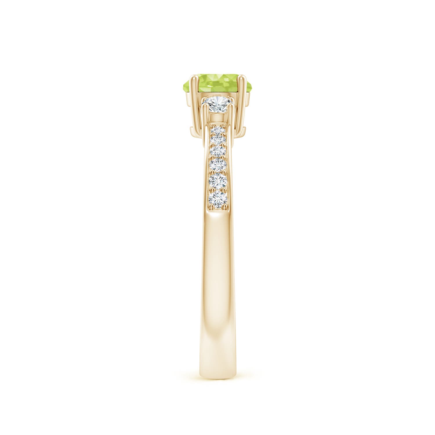 A - Peridot / 0.76 CT / 14 KT Yellow Gold