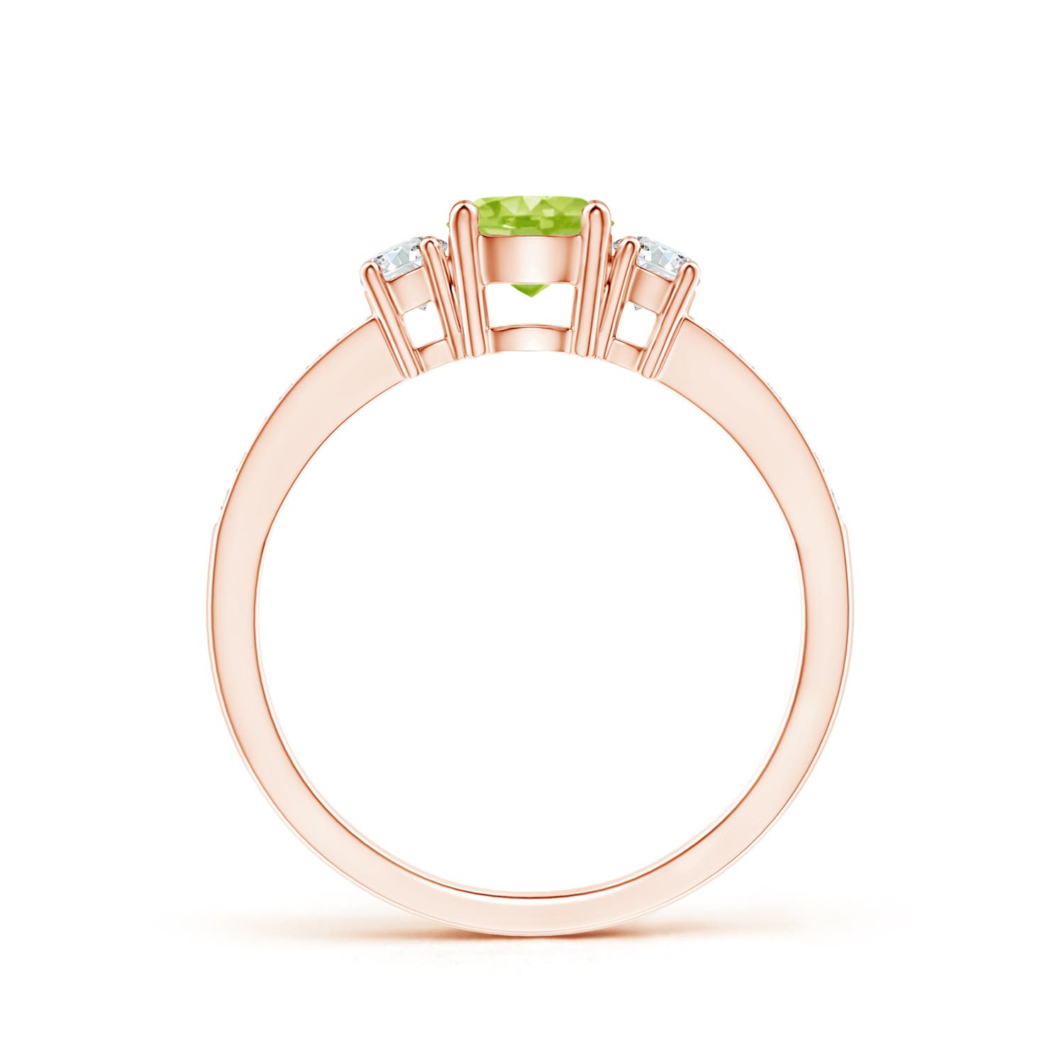 AA - Peridot / 0.76 CT / 14 KT Rose Gold