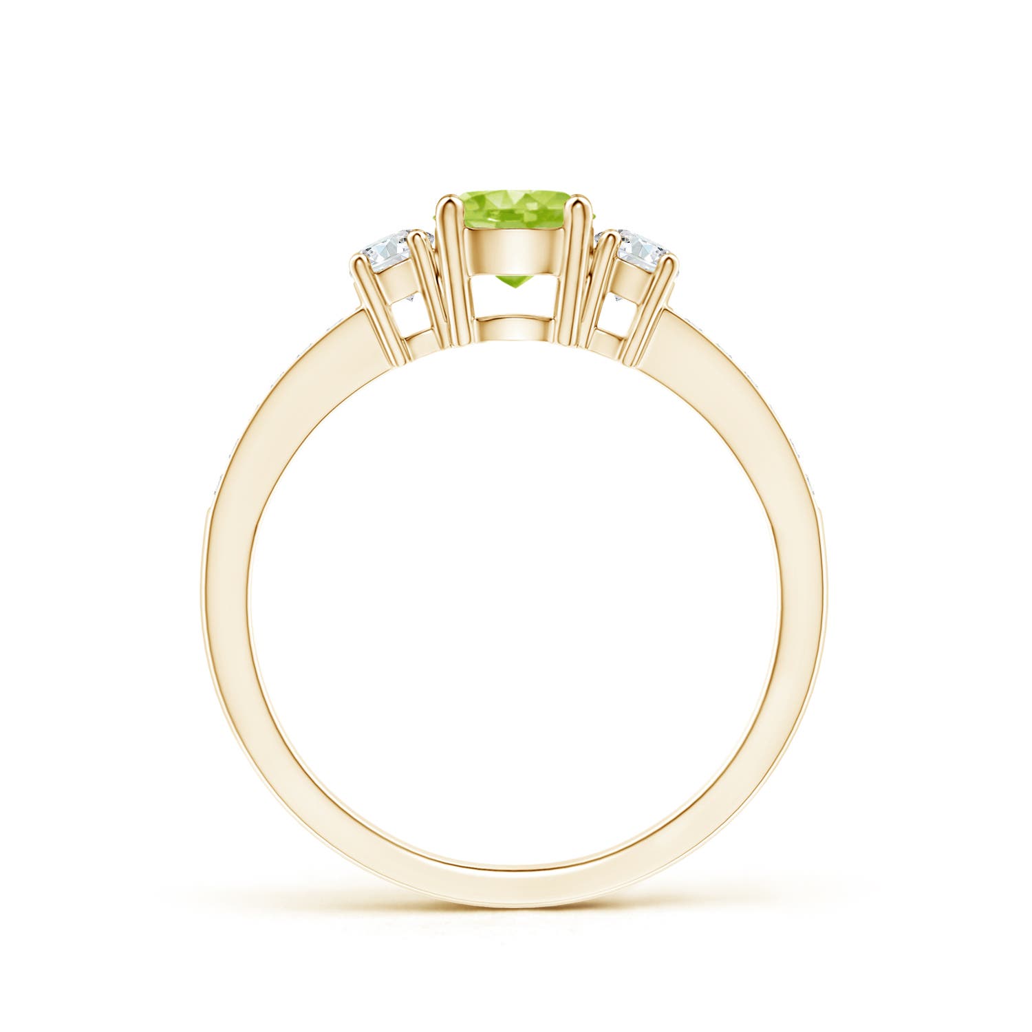 AA - Peridot / 0.76 CT / 14 KT Yellow Gold