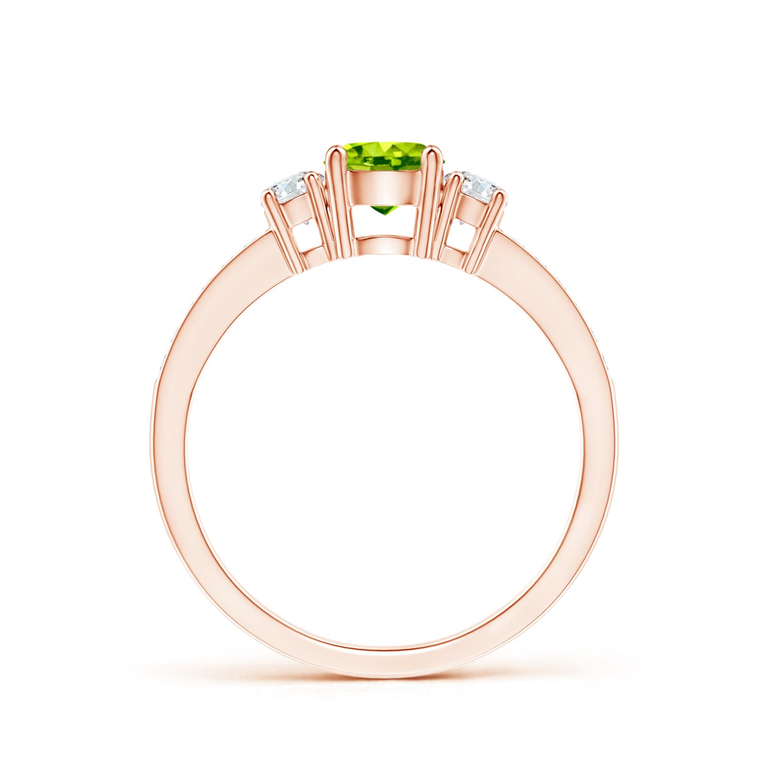 AAA - Peridot / 0.76 CT / 14 KT Rose Gold