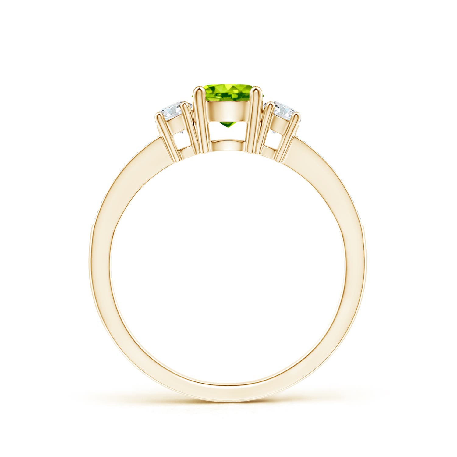 AAA - Peridot / 0.76 CT / 14 KT Yellow Gold