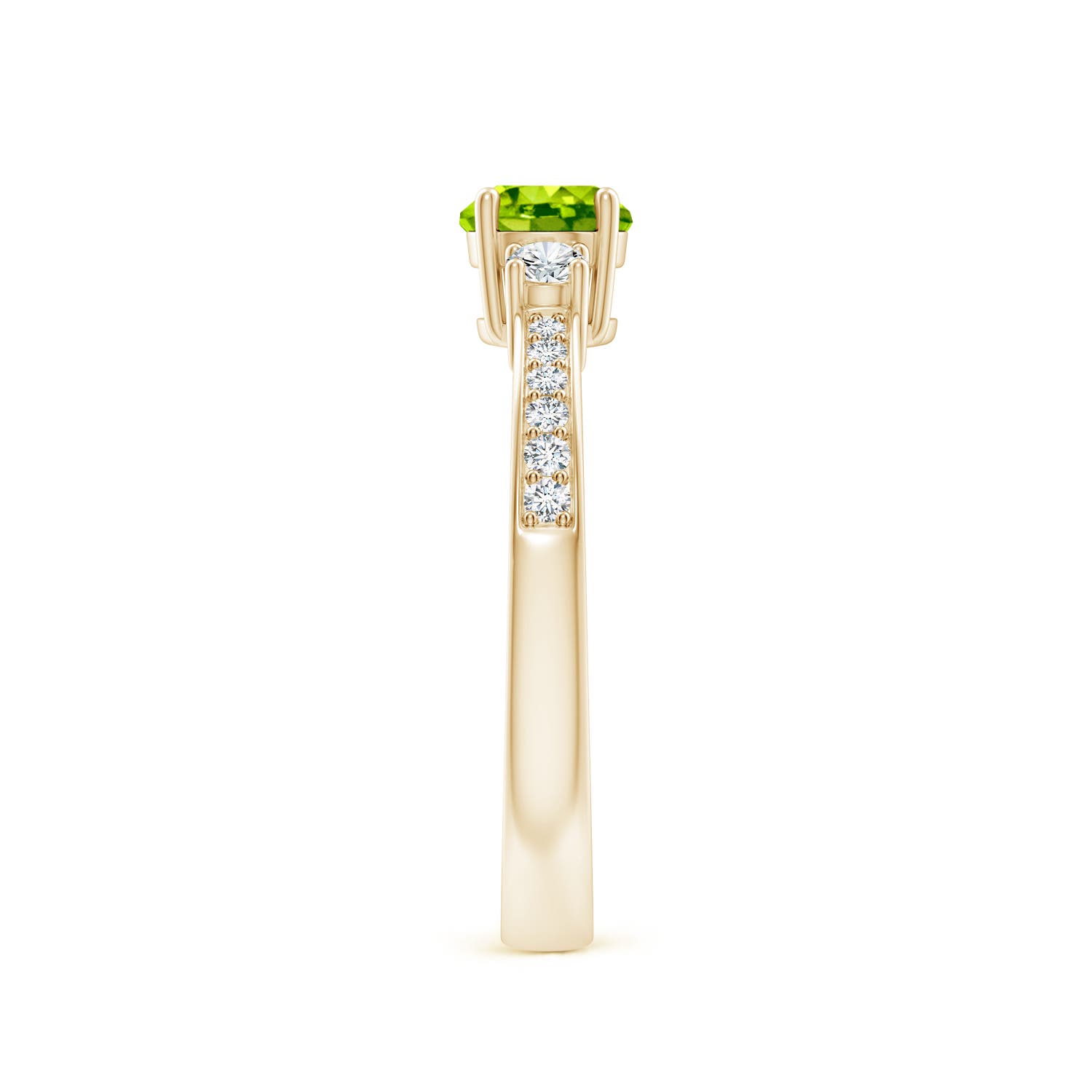 AAA - Peridot / 0.76 CT / 14 KT Yellow Gold