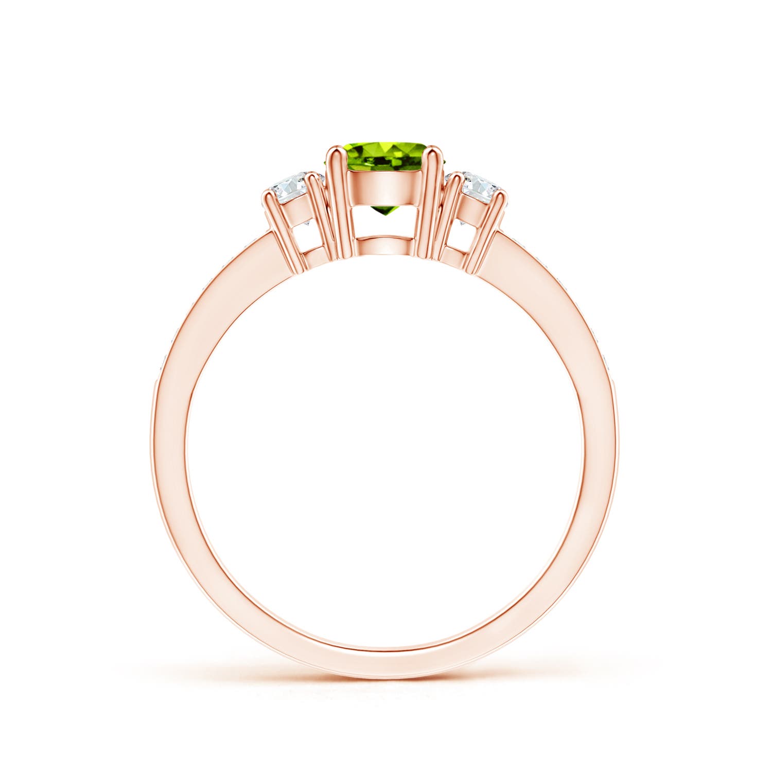 AAAA - Peridot / 0.76 CT / 14 KT Rose Gold