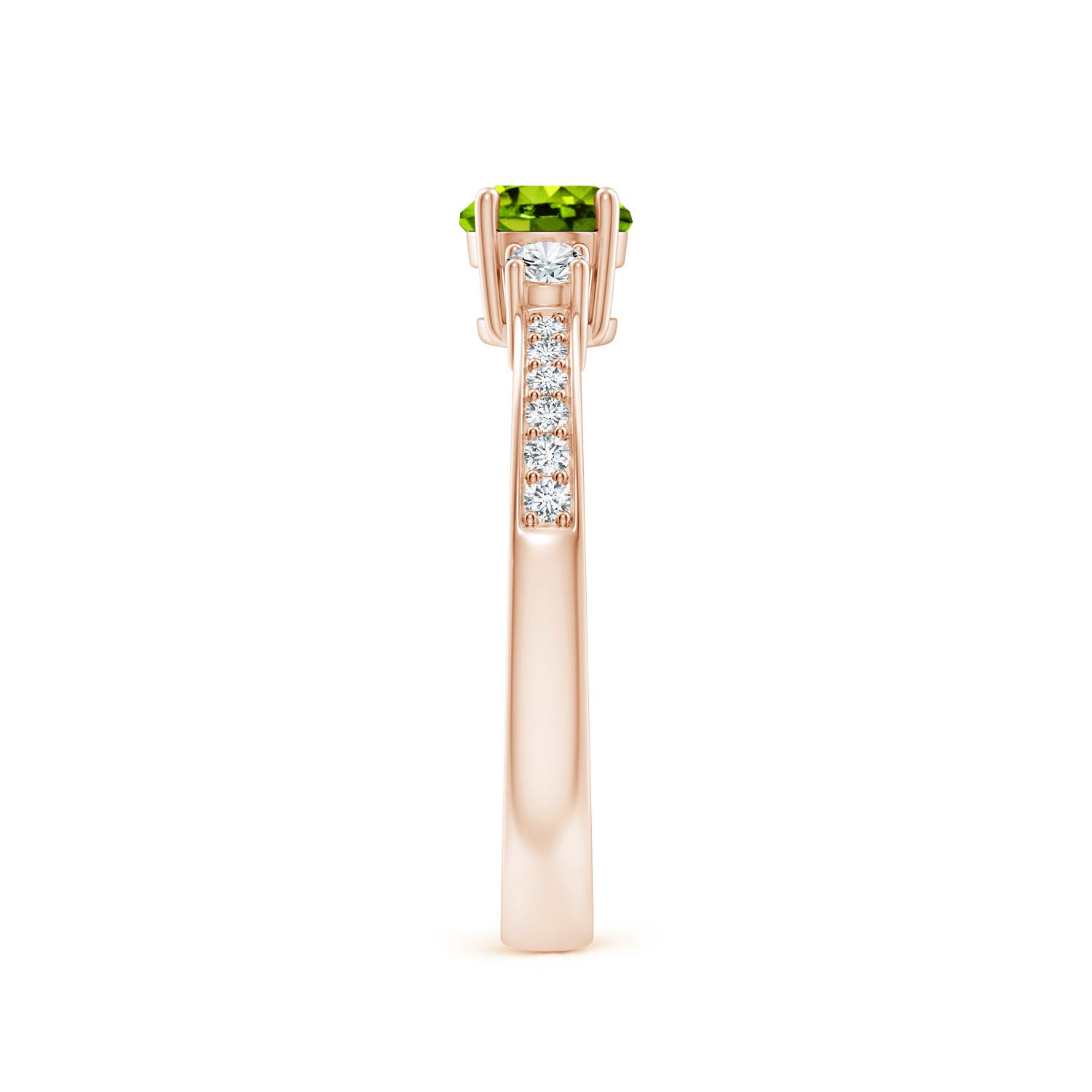 AAAA - Peridot / 0.76 CT / 14 KT Rose Gold