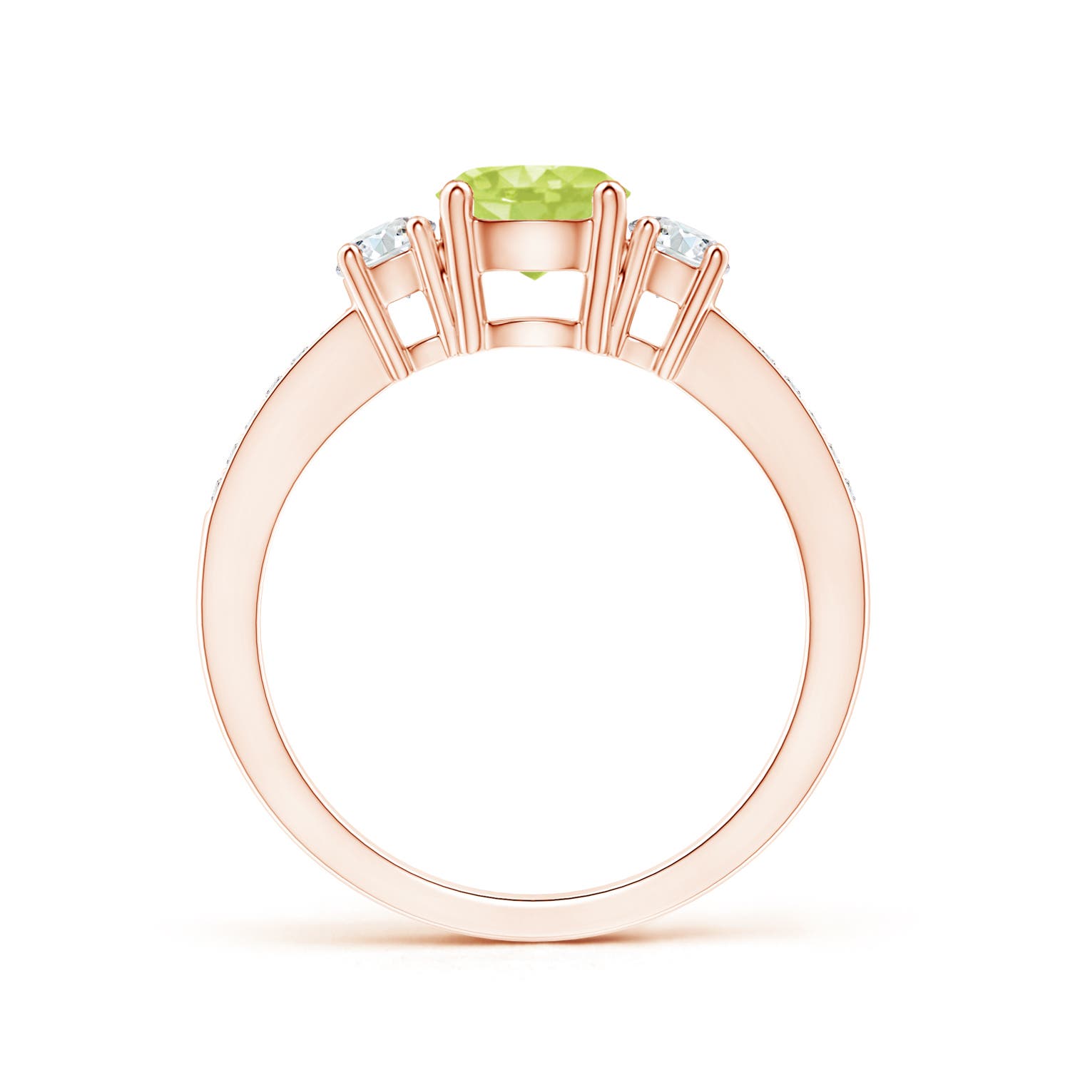 A - Peridot / 1.26 CT / 14 KT Rose Gold