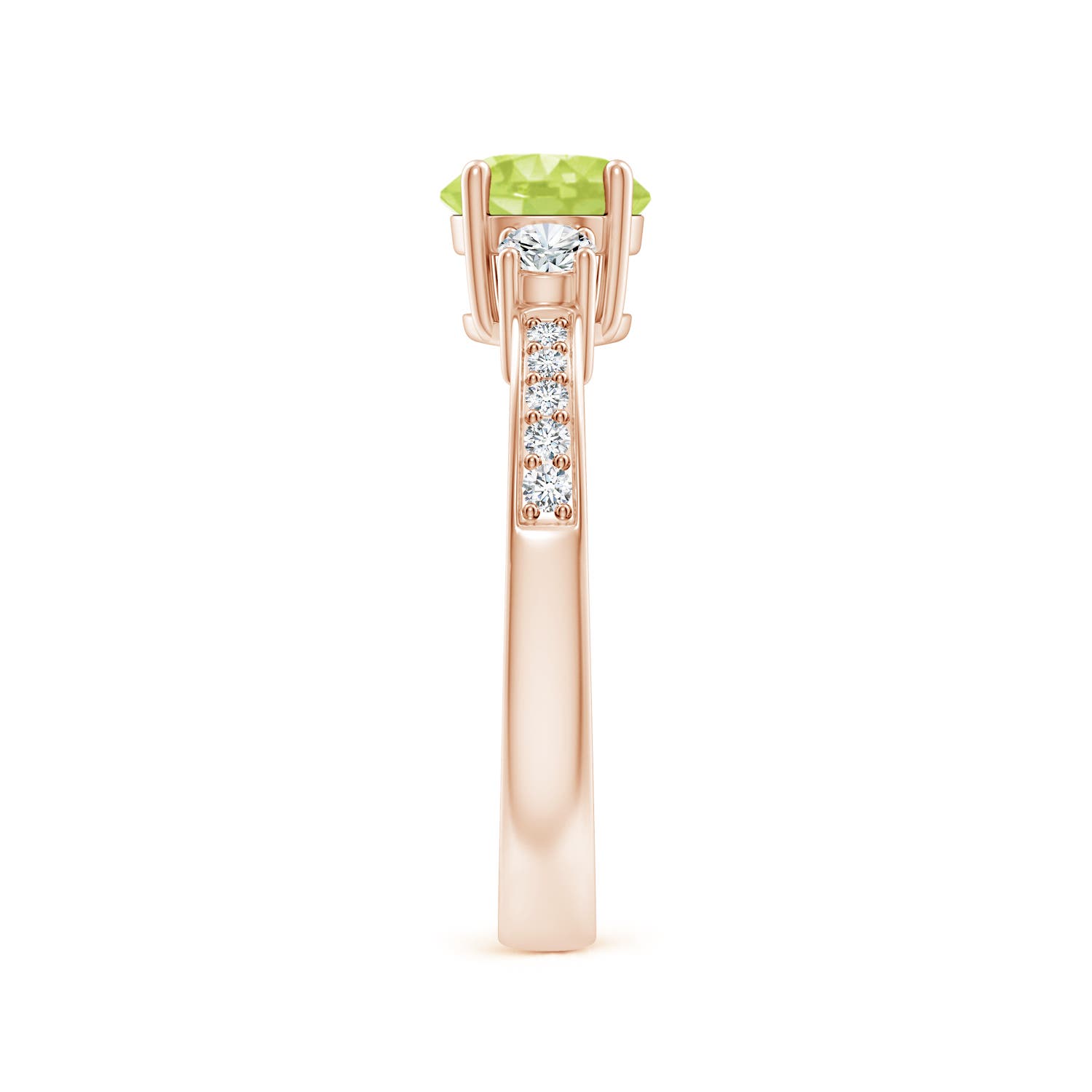 A - Peridot / 1.26 CT / 14 KT Rose Gold