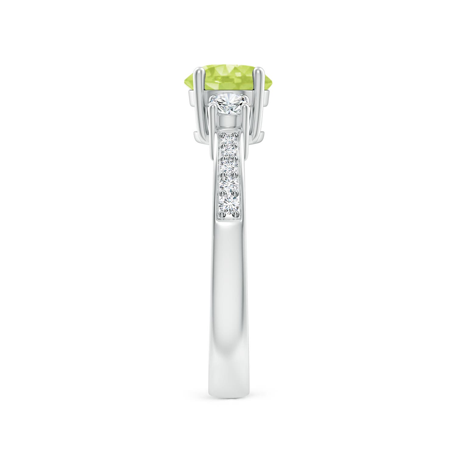 A - Peridot / 1.26 CT / 14 KT White Gold