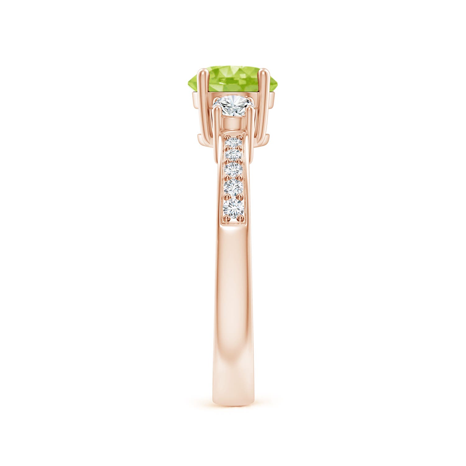 AA - Peridot / 1.26 CT / 14 KT Rose Gold