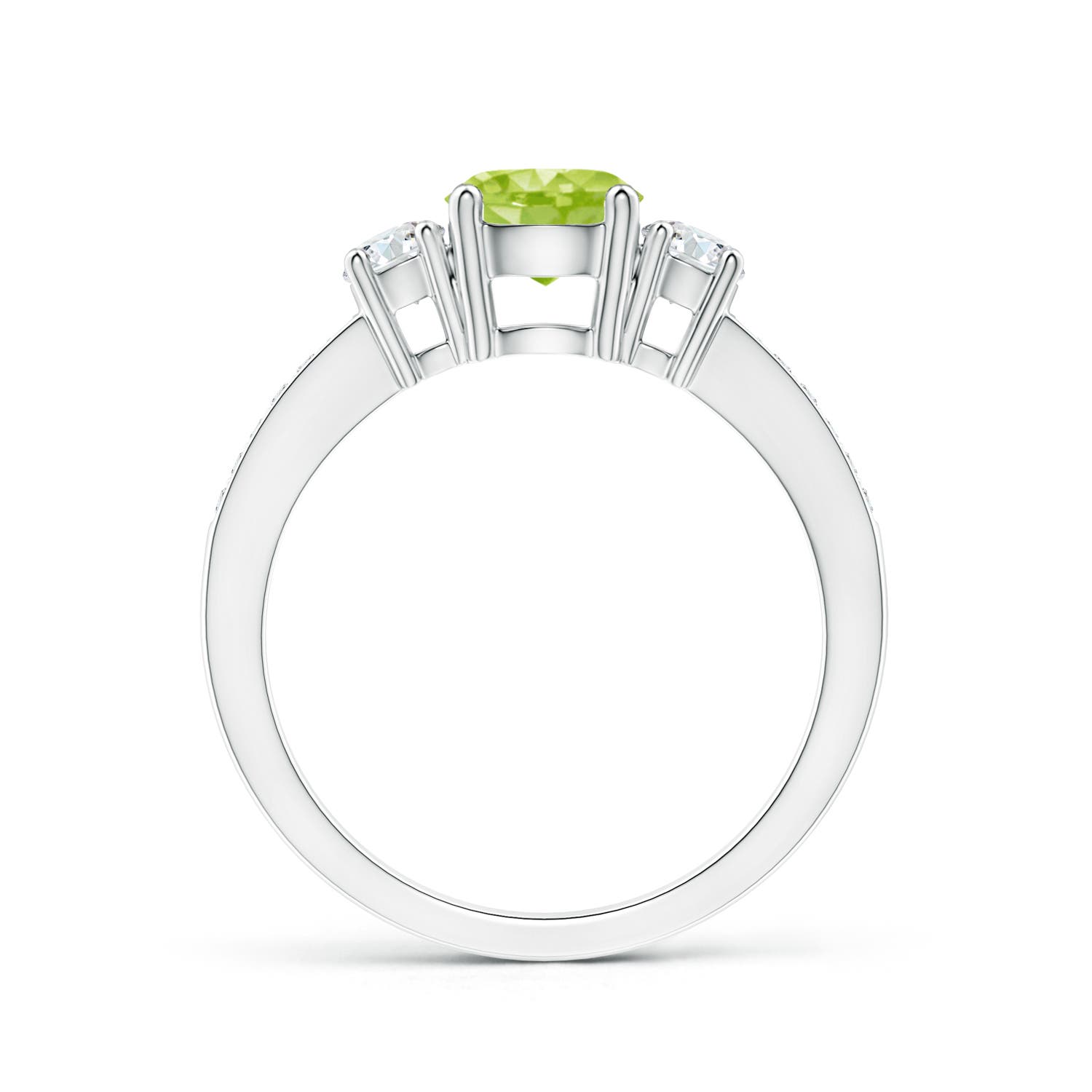 AA - Peridot / 1.26 CT / 14 KT White Gold